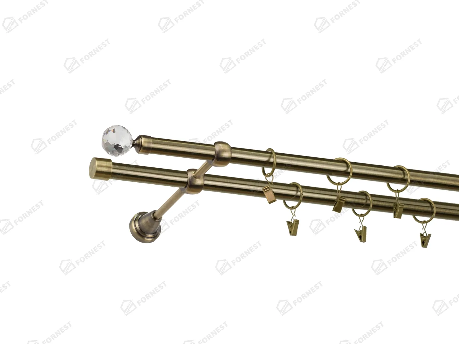 Garniža 19x19mm - 2rady - GUĽA CRYSTAL - antik