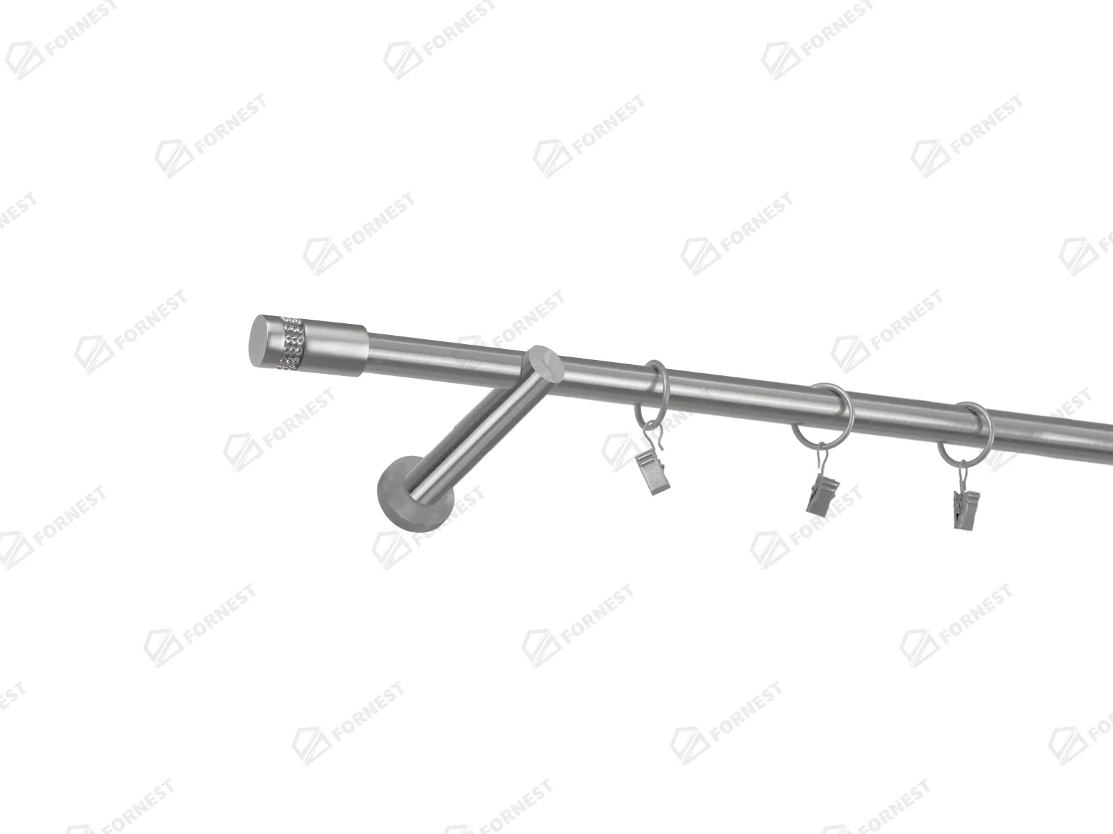 Garniža 19mm - 1rad - CYLINDER CRYSTAL - satin