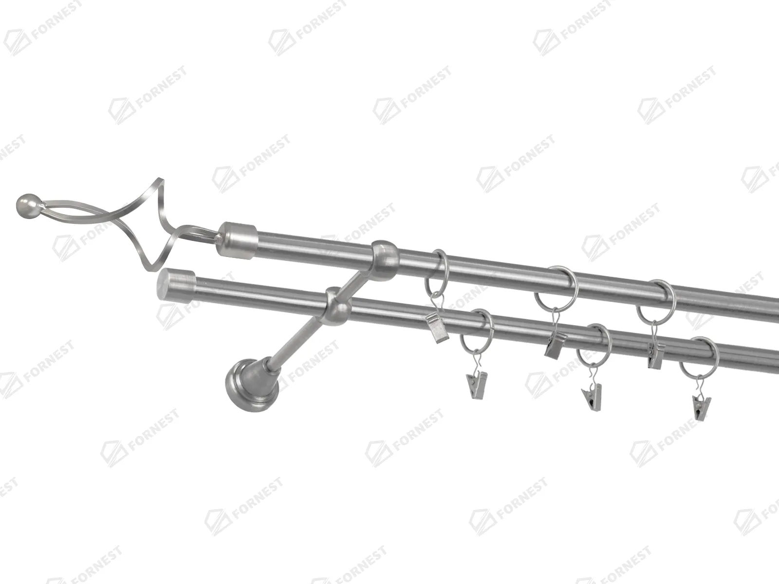 Garniža 16x16mm - 2rady - FALIST - satin