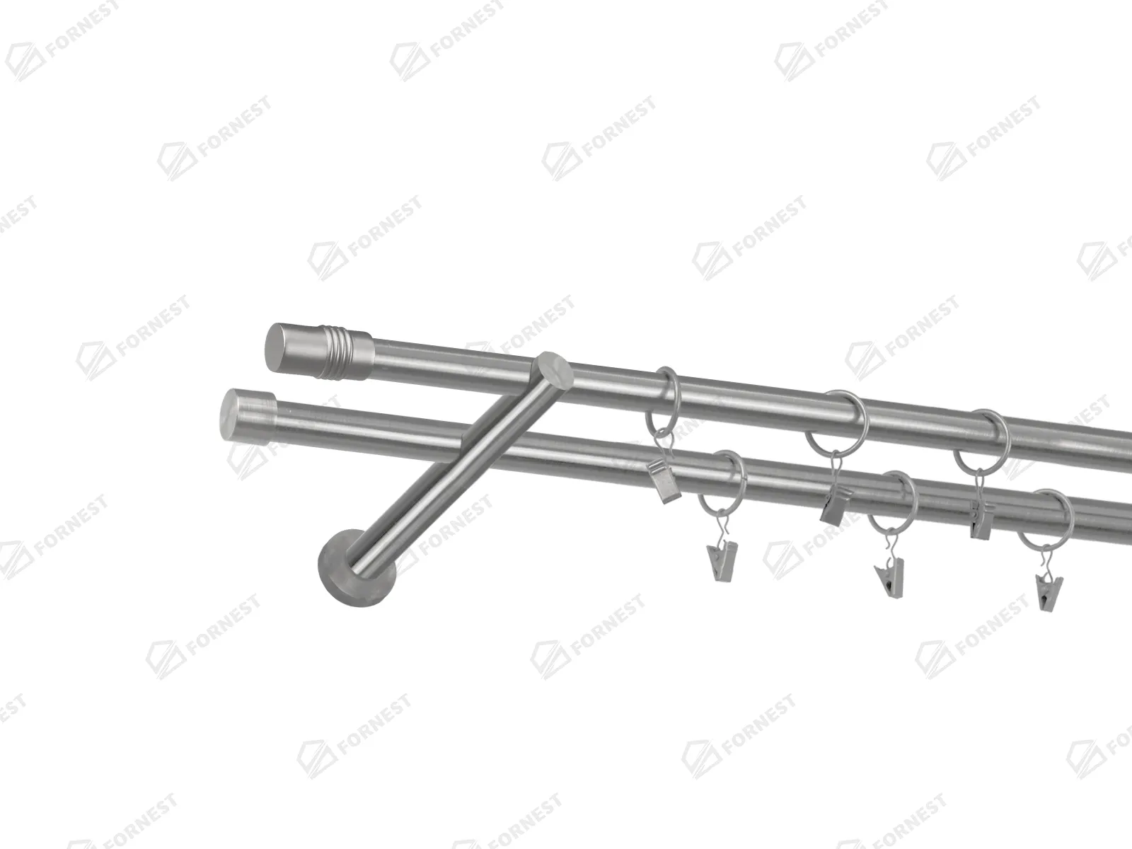 Garniža 19x19mm - 2rady - CYLINDER - satin