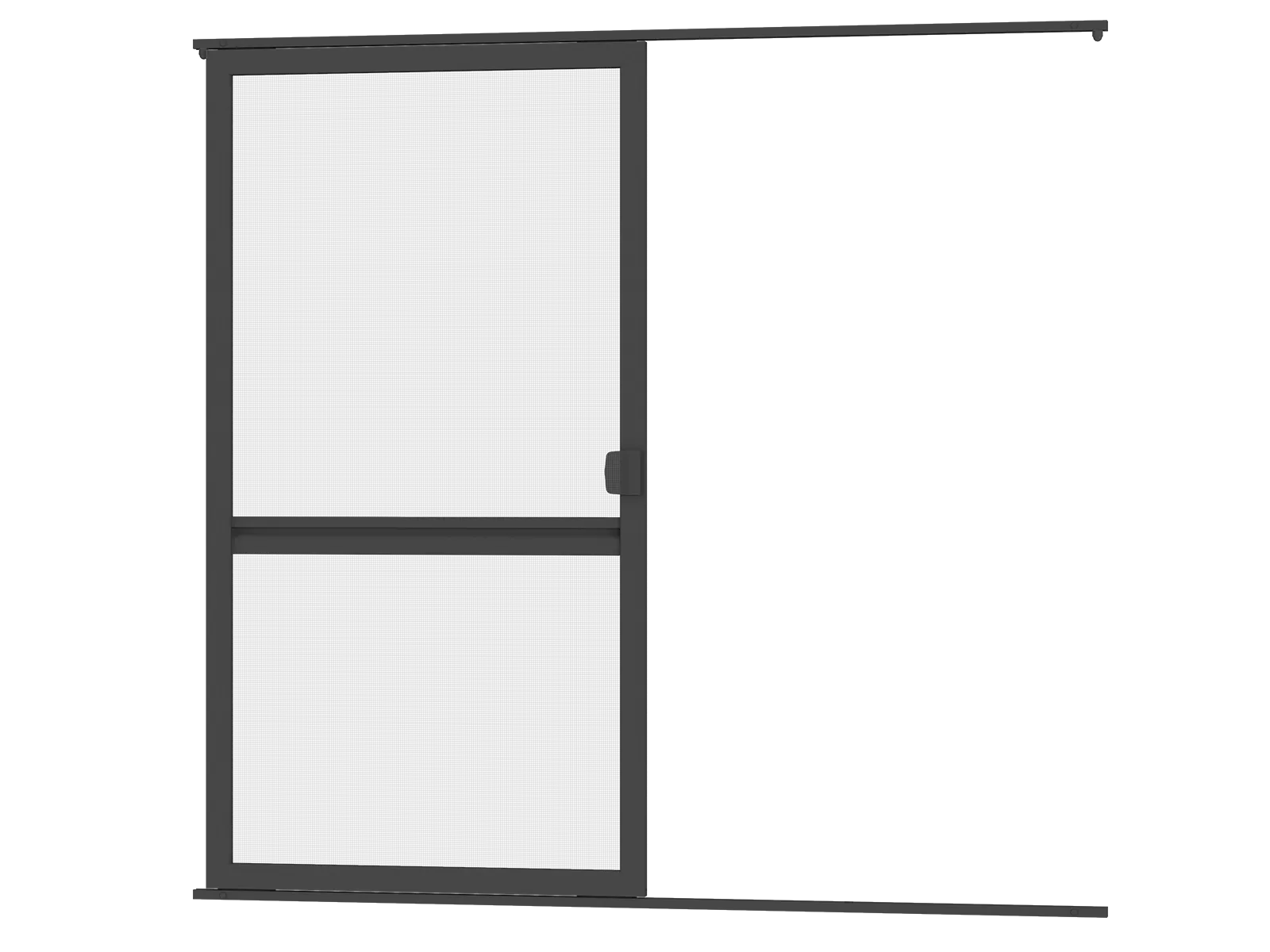 Sieťky na DVERE- posuvné - ANTRACIT - s priečkou