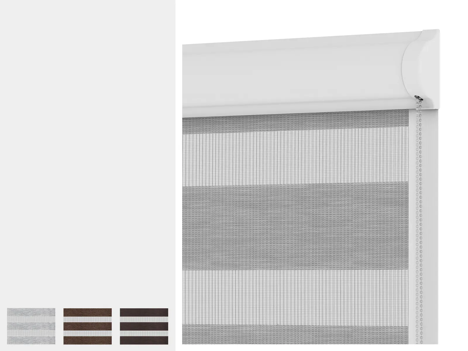 Roleta SWING - deň a noc - látka BLACK ELEGANCE