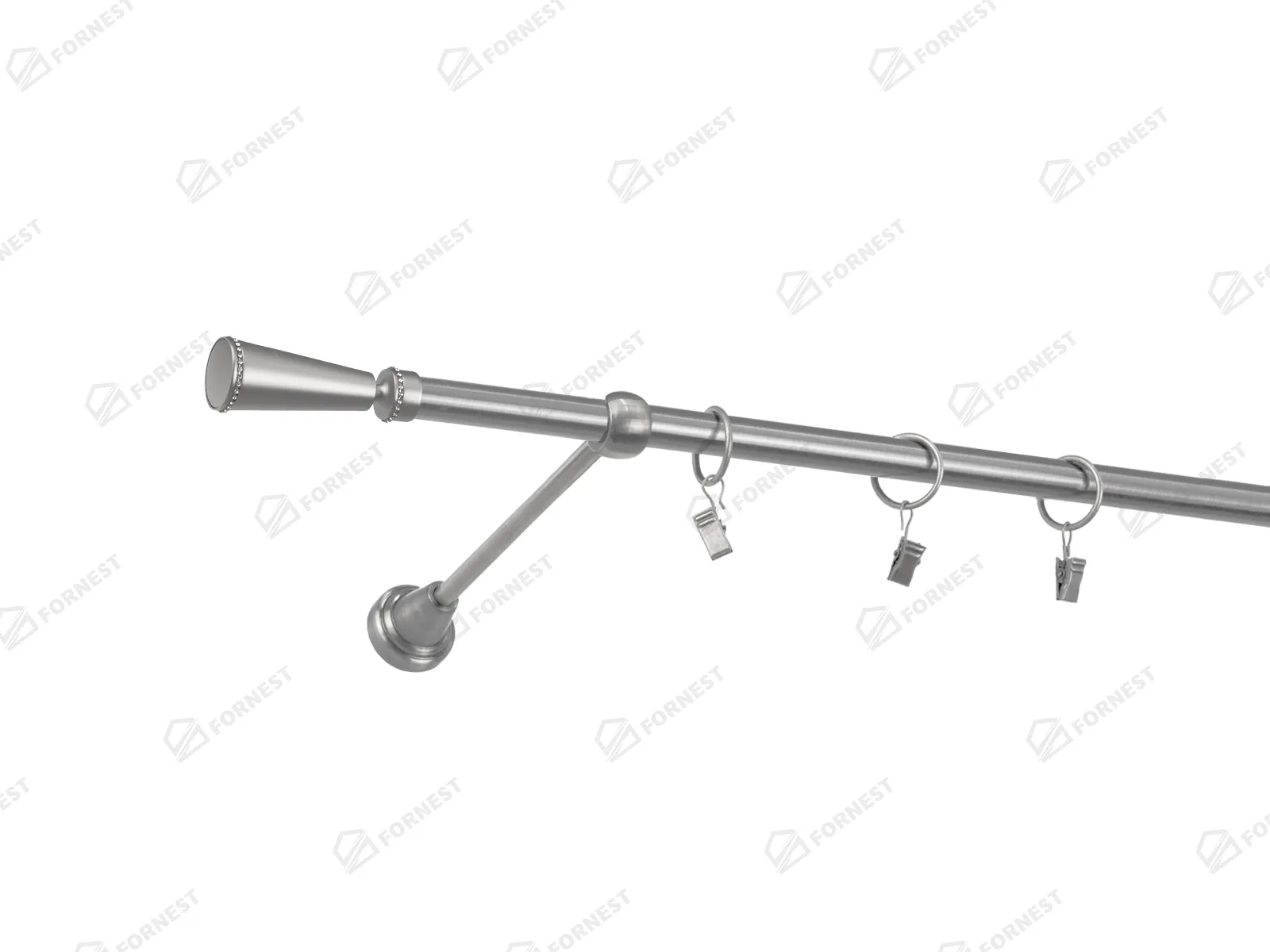 Garniža 16mm - 1rad - MILANO CRYSTAL - satin