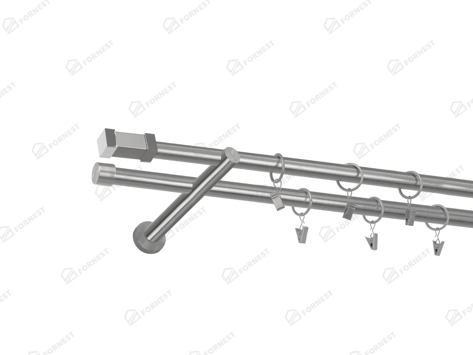 Garniža 19x19mm - 2rady - QUADRO - satin