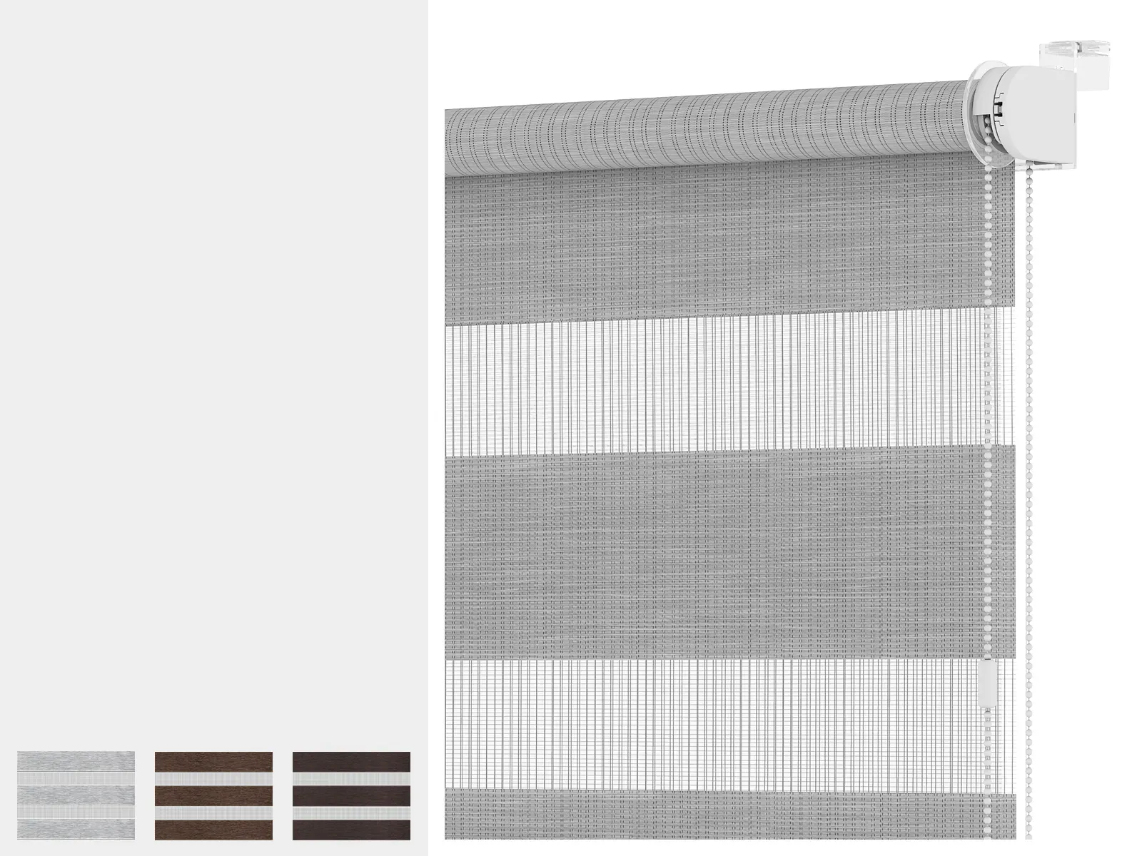 Roleta MINI - deň a noc - látka BLACK ELEGANCE