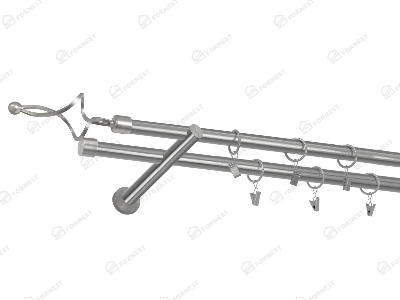 Garniža 19x19mm - 2rady - FALIST - satin