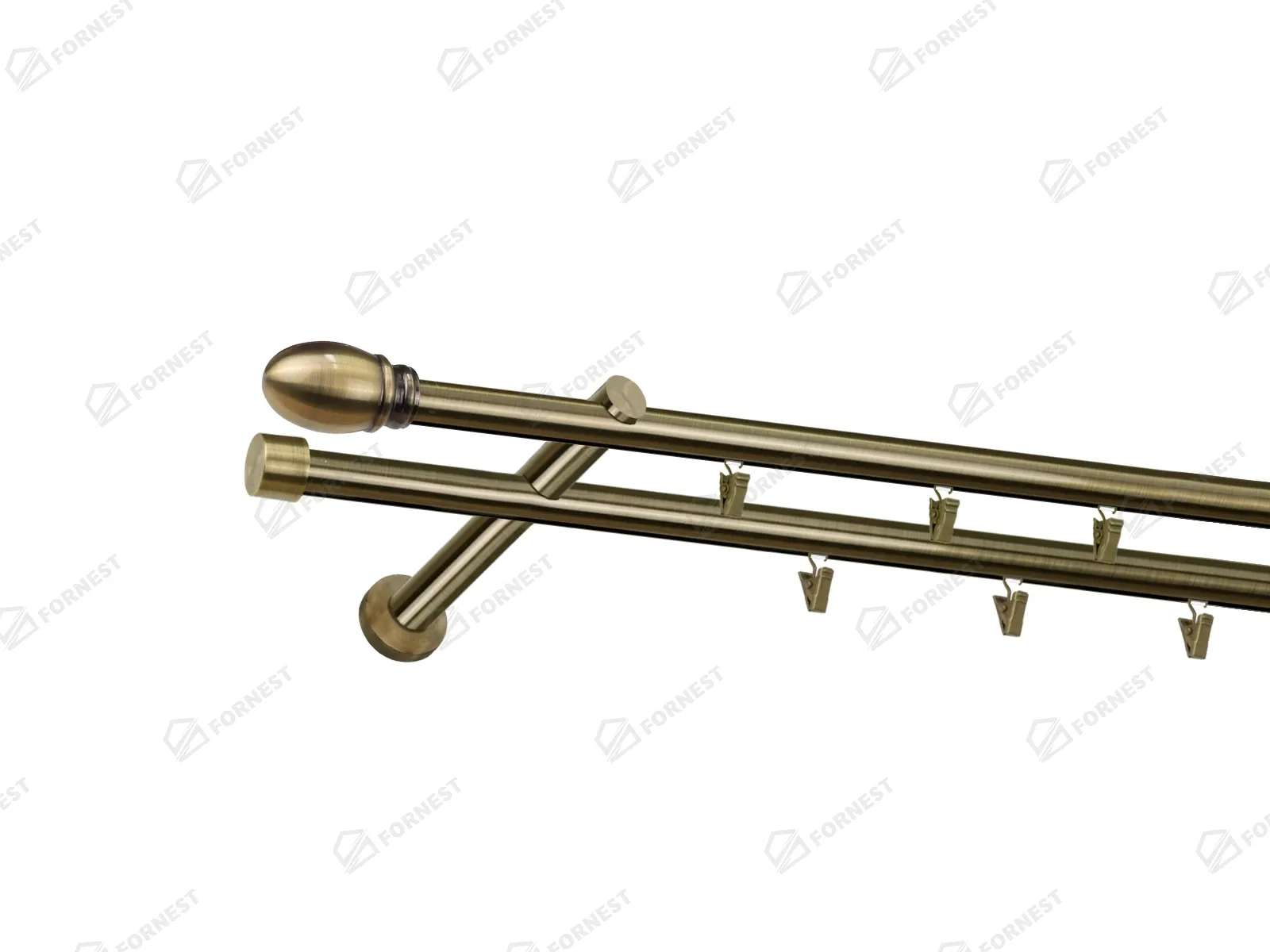 Garniža 19x19mm - drážková tyč - 2rady - BELUNO - antik