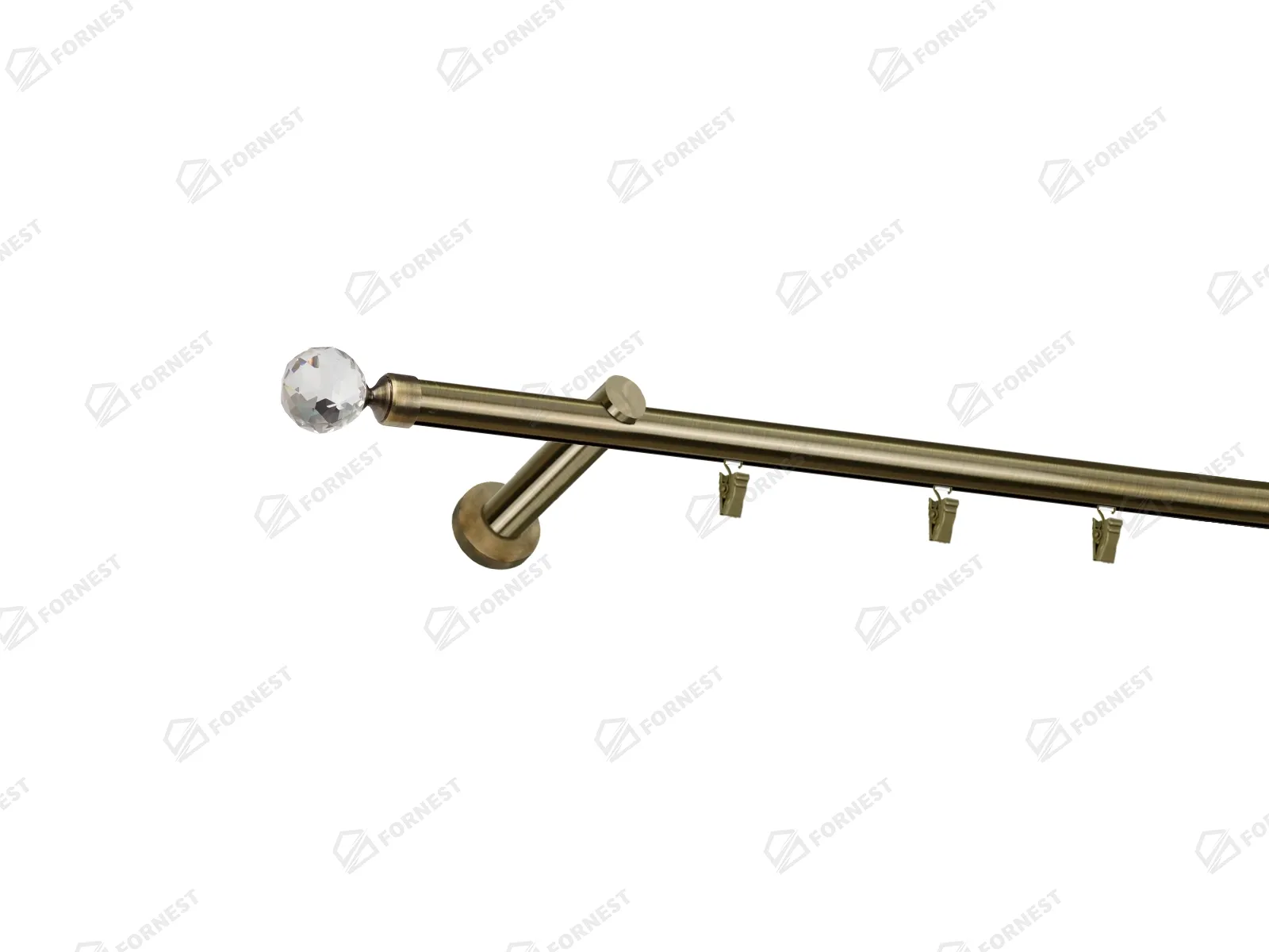 Garniža 19mm - drážková tyč - 1rad - GUĽA CRYSTAL - antik