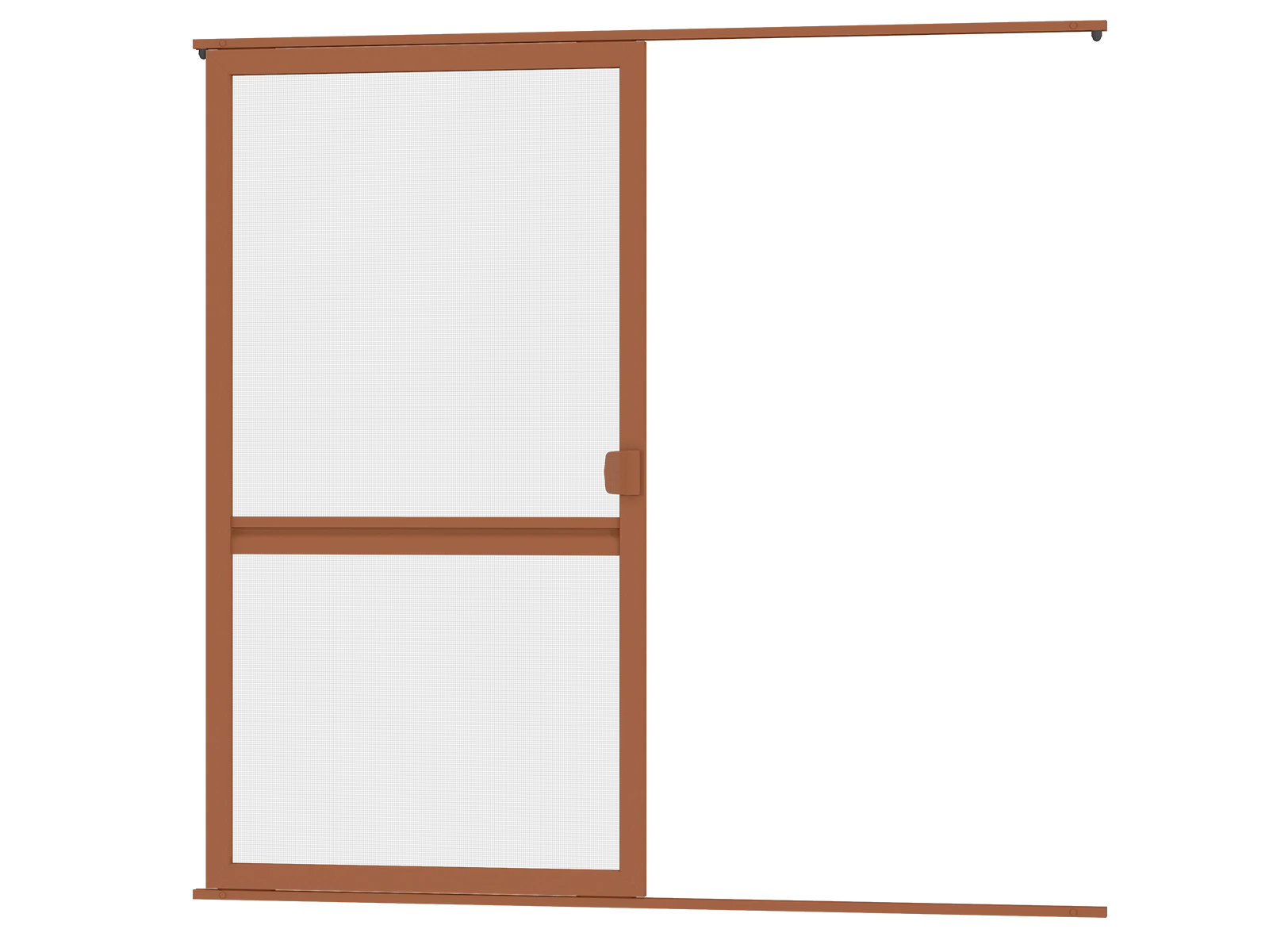 Sieťky na DVERE- posuvné - drevoimitačné - s priečkou