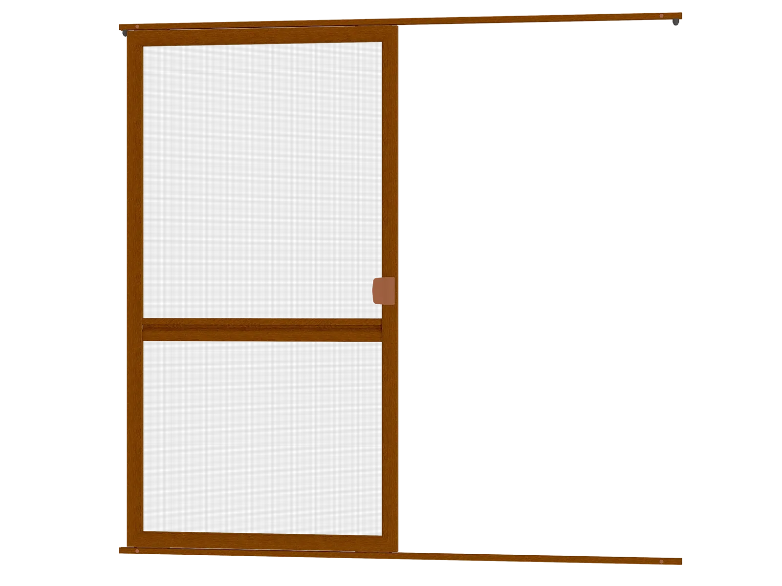 Sieťky na DVERE- posuvné - DUB ZLATÝ drevoimitácia - s priečkou
