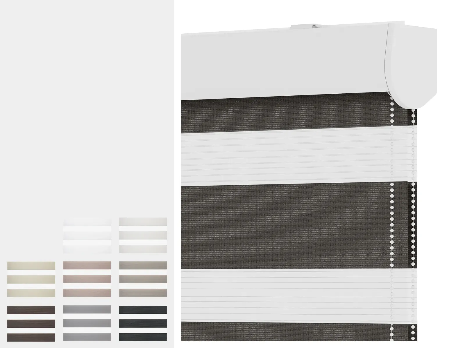 Roleta NOBLE - deň a noc - látka SUMATRA