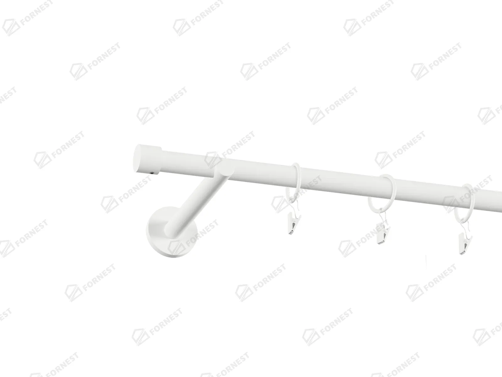 Garniža 19mm obyčajná tyč - 1rad - PULLO - biela