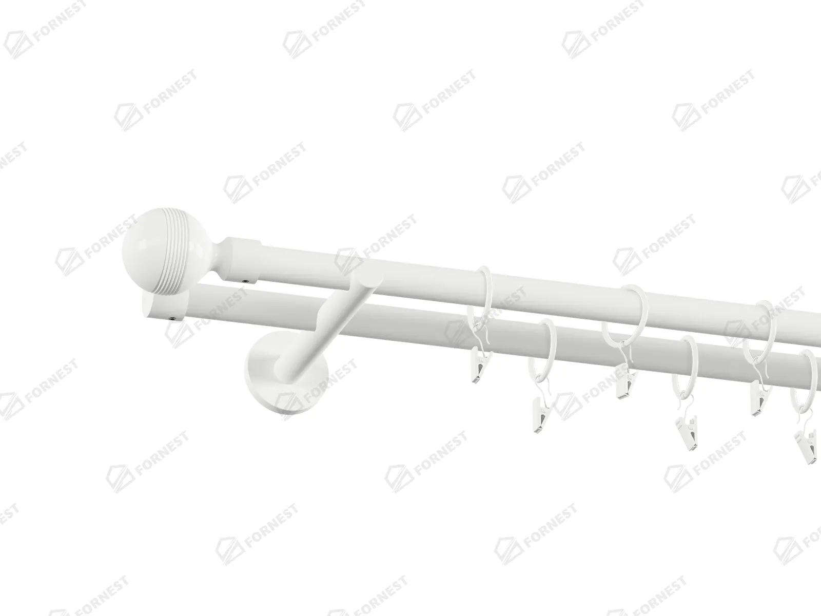 Garniža 19x19mm obyčajná tyč - 2rady - GABI - biela