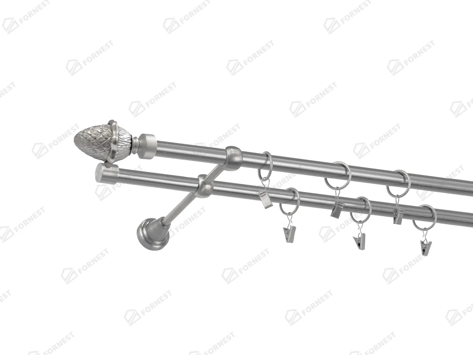 Garniža 16x16mm - 2rady - ŽALUĎ - satin