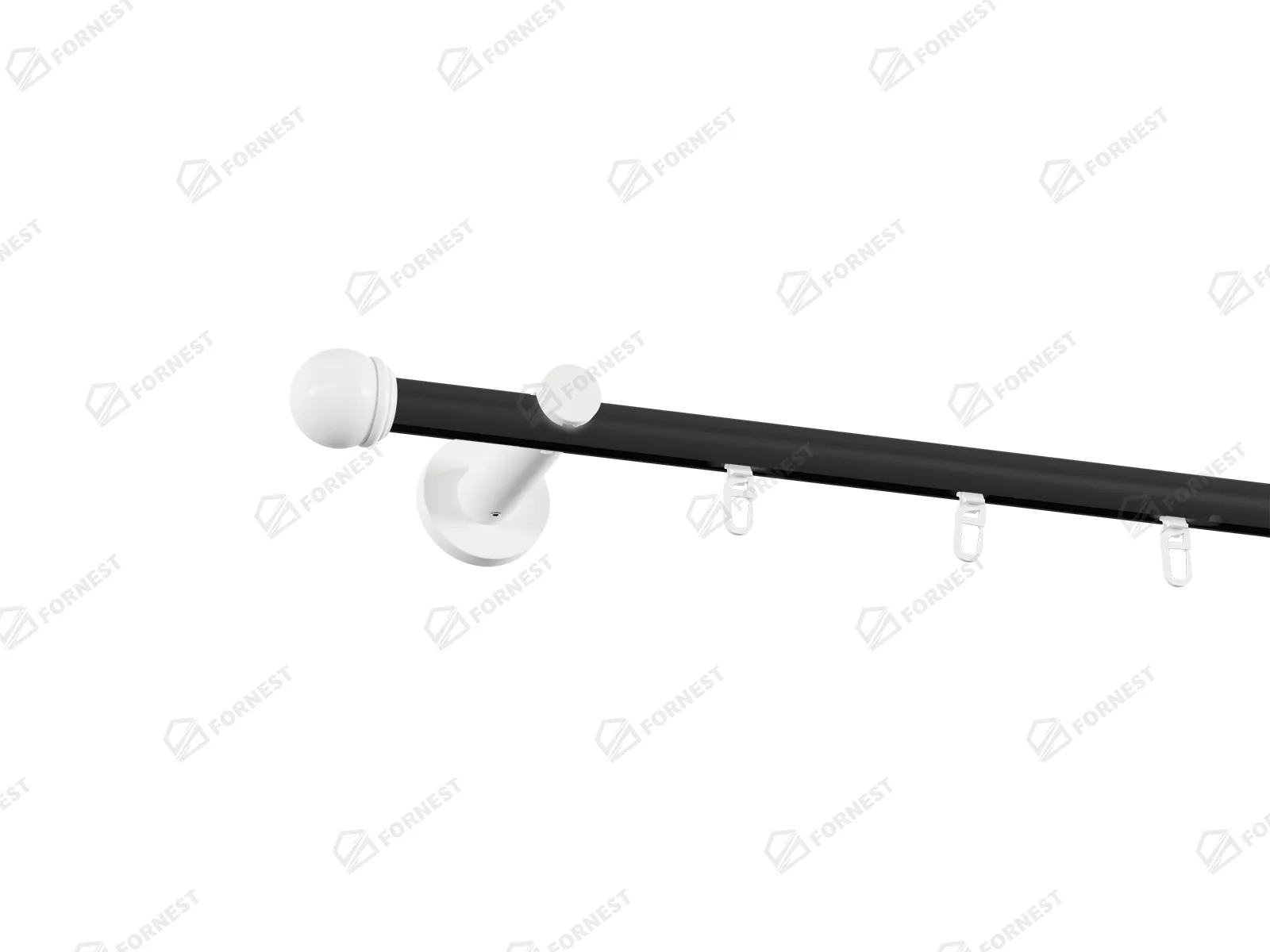 Garniža 19mm drážková tyč - 1rad - TODI MAX - čierno biela