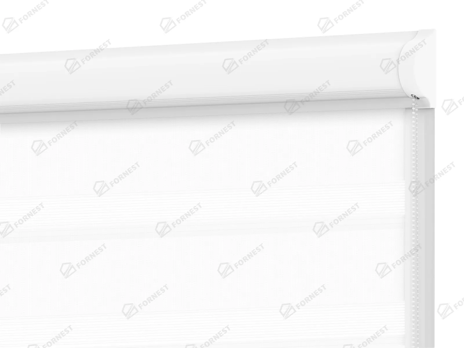 Roleta SWING LITE - deň a noc - látka Zakynthos 01 - biela