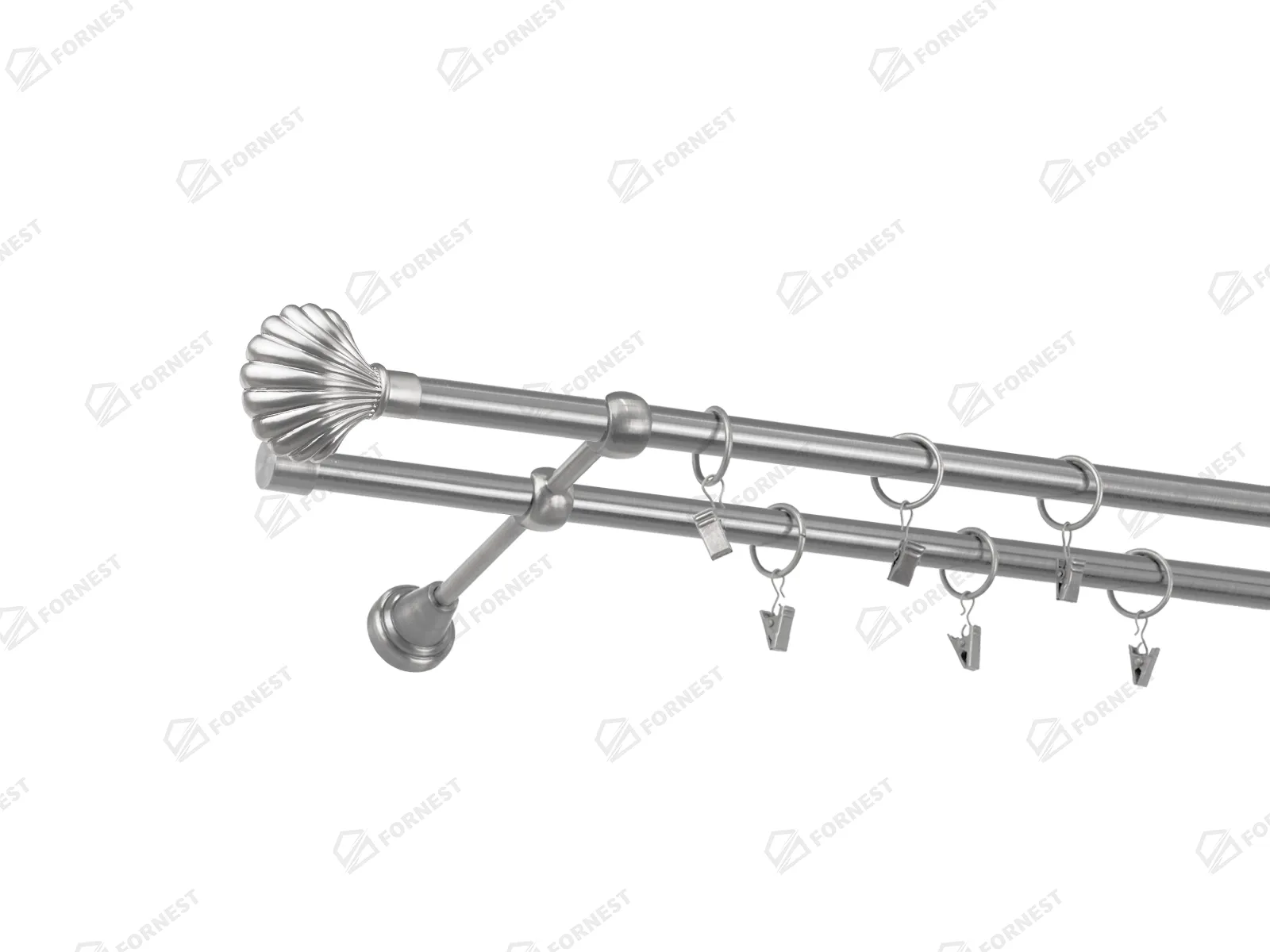 Garniža 16x16mm - 2rady - MUŠĽA - satin