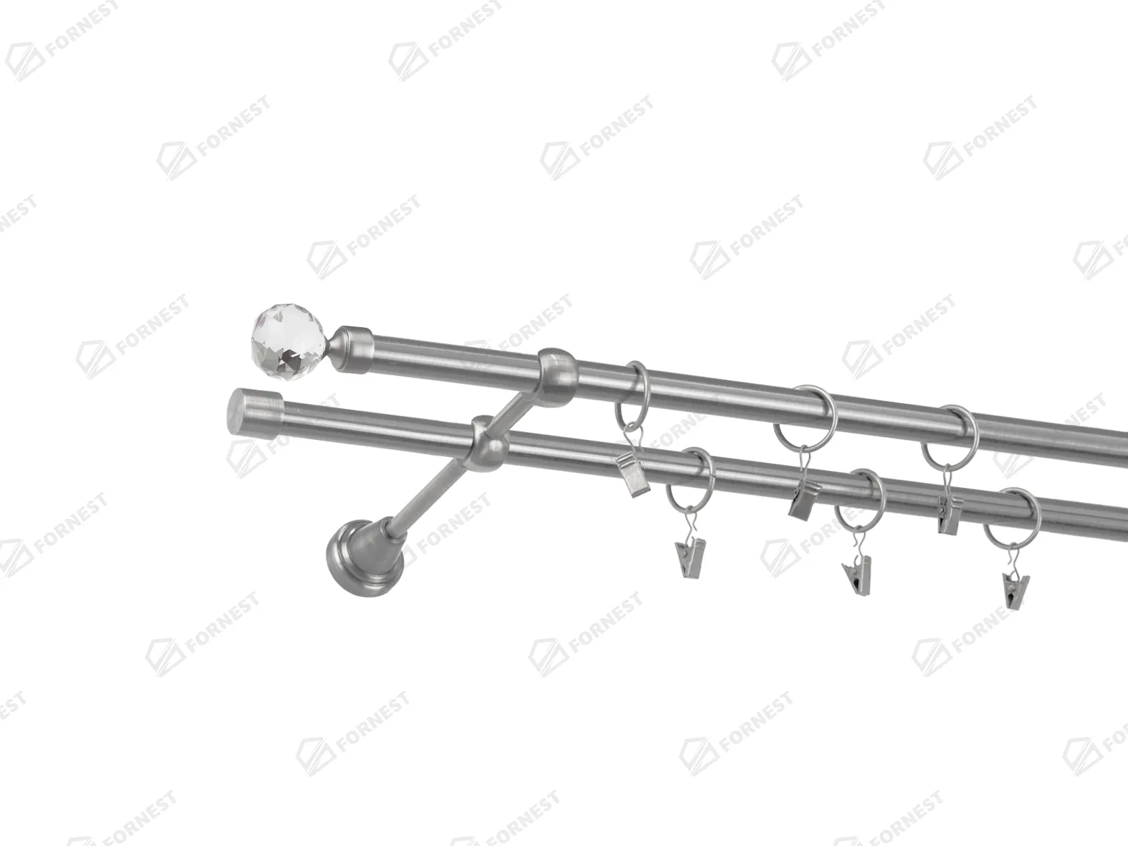 Garniža 16x16mm - 2rady - GUĽA CRYSTAL - satin