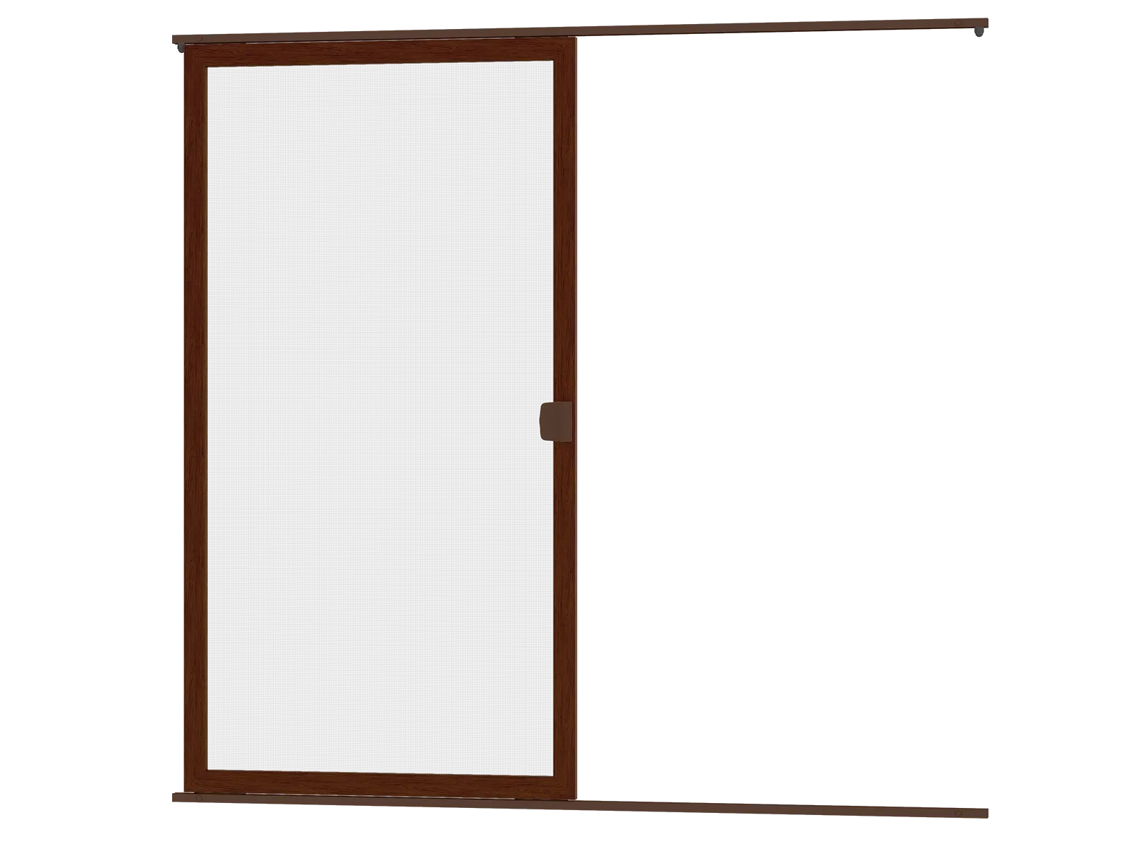 Sieťky na DVERE- posuvné - ORECH drevoimitácia - bez priečky