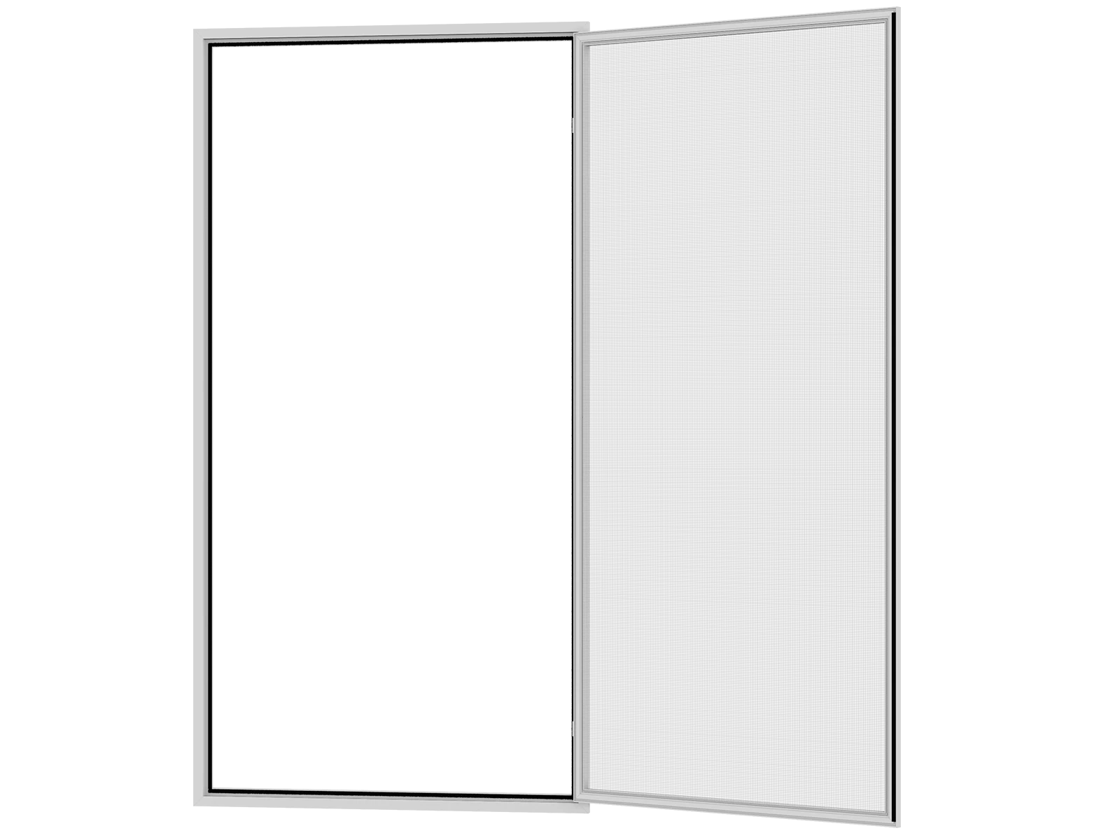 Sieťky na DVERE- pántové v ráme SMART - bežné farby - bez priečky