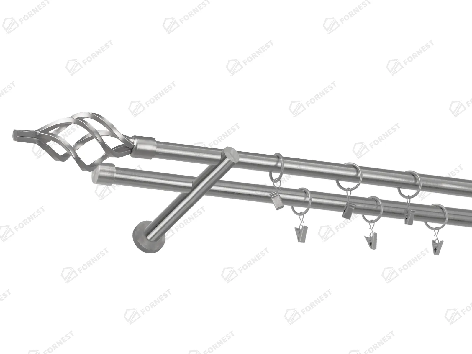 Garniža 19x19mm - 2rady - GUĽA AZUR - satin