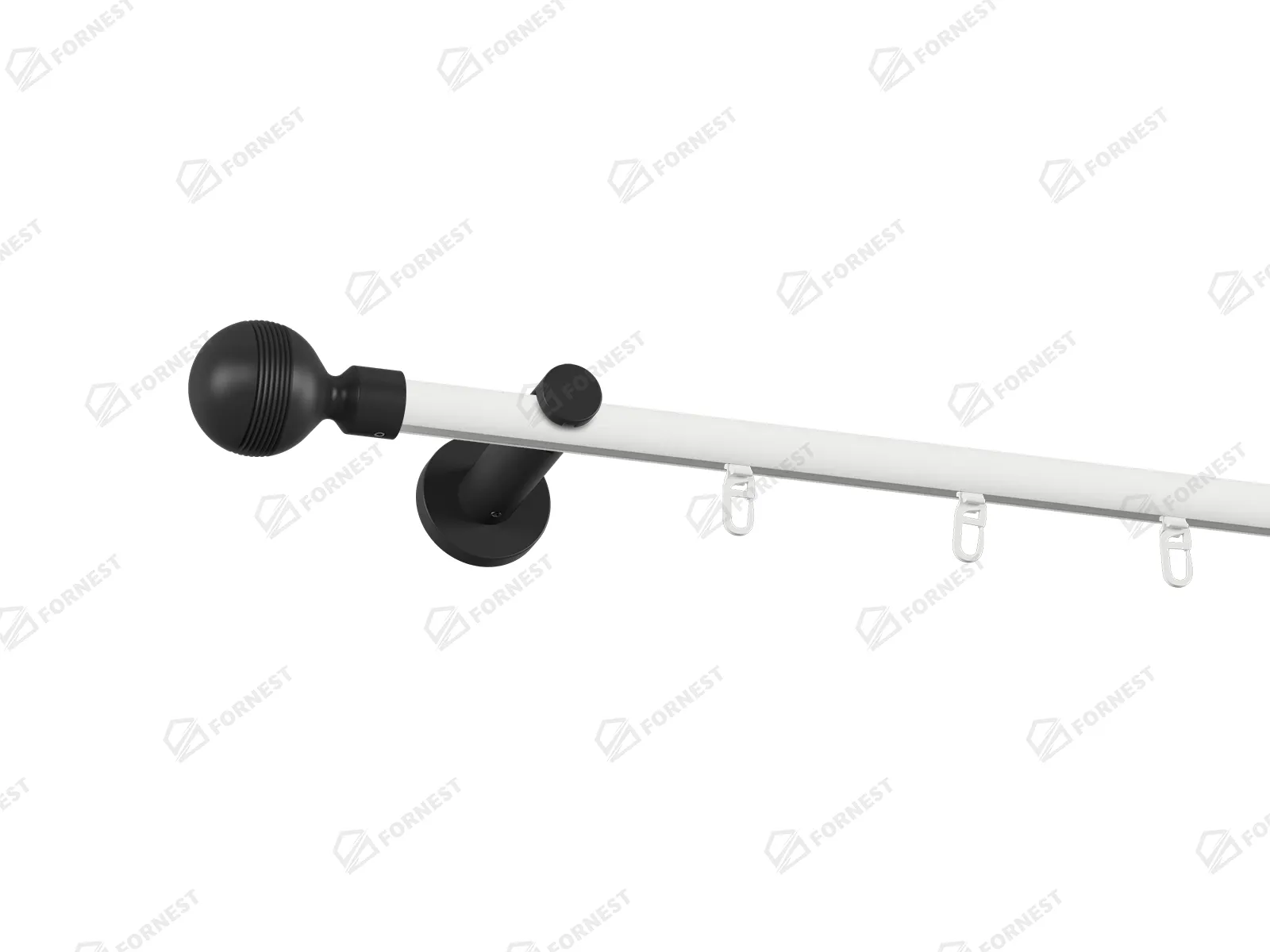 Garniža 19mm drážková tyč - 1rad - GABI - bielo čierna