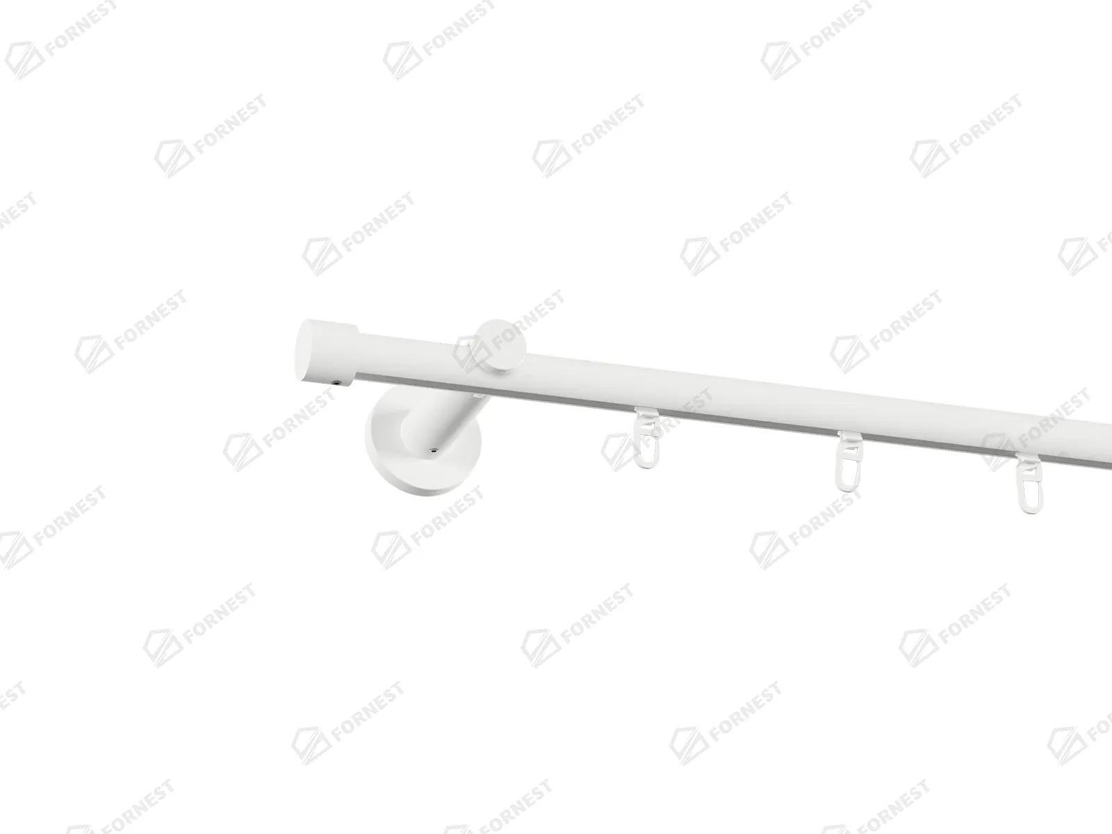 Garniža 19mm drážková tyč - 1rad - PULLO - biela