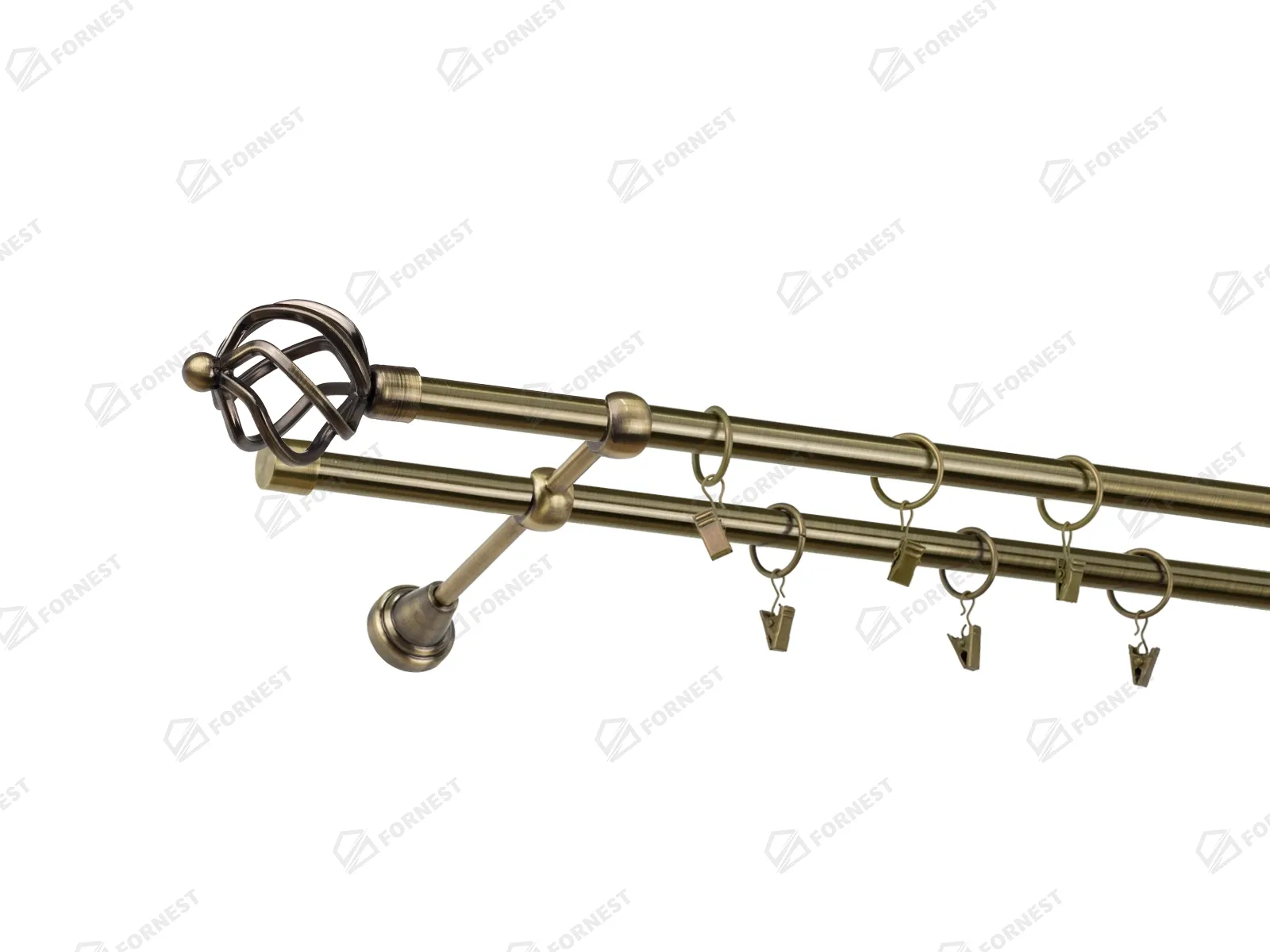 Garniža 16x16mm - 2rady - SPIRAL - antik