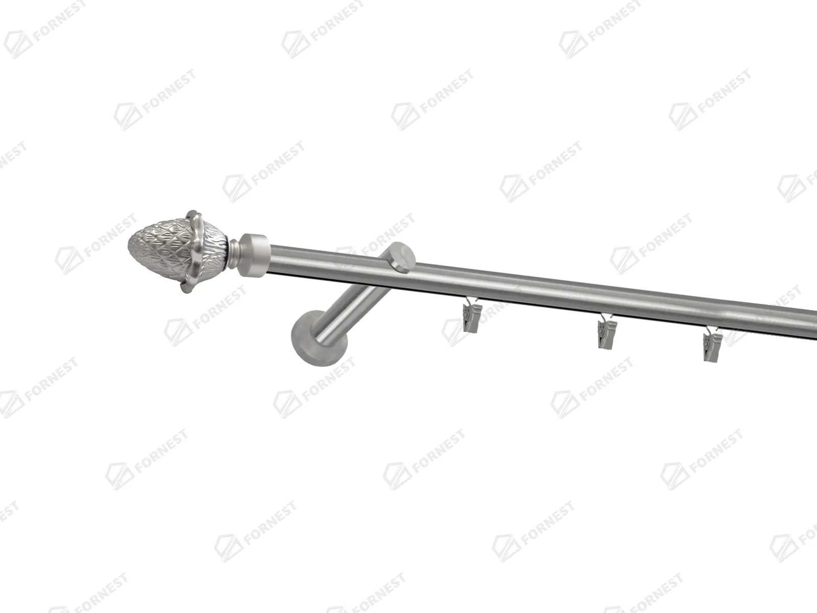 Garniža 19mm - drážková tyč - 1rad - ŽALUĎ - satin