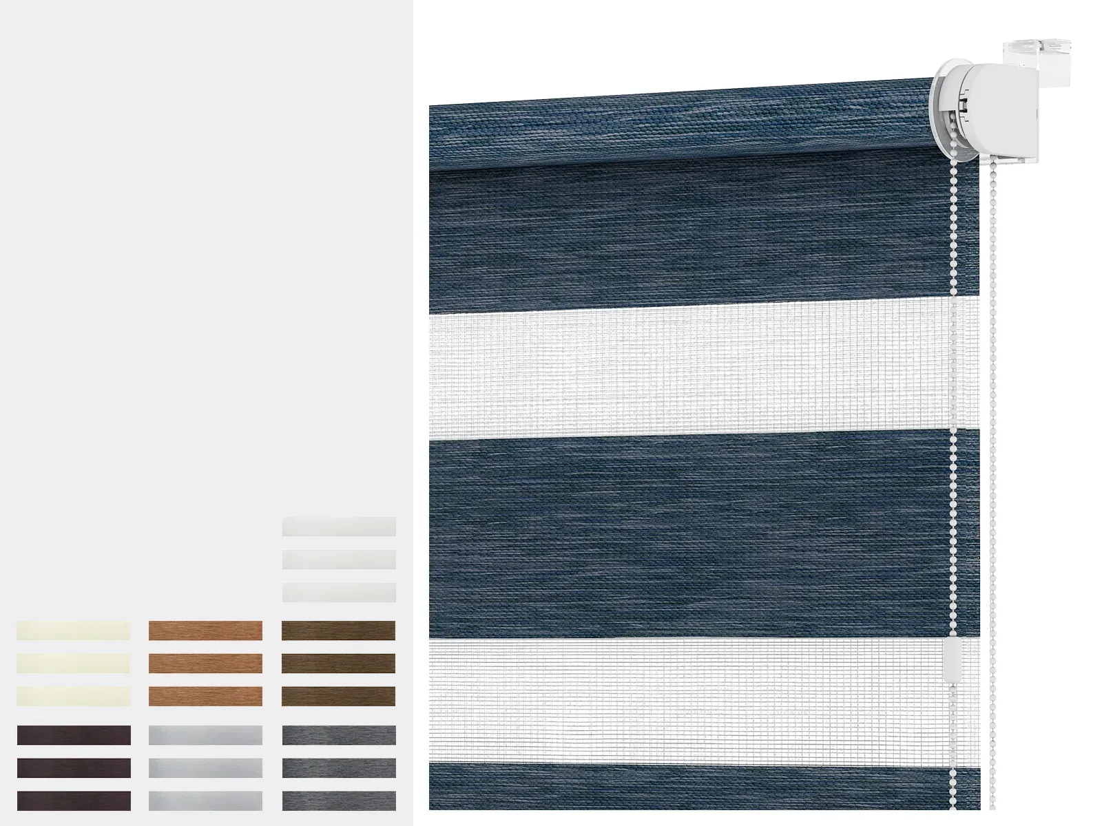 Roleta MINI - deň a noc - látka OLYMPOS