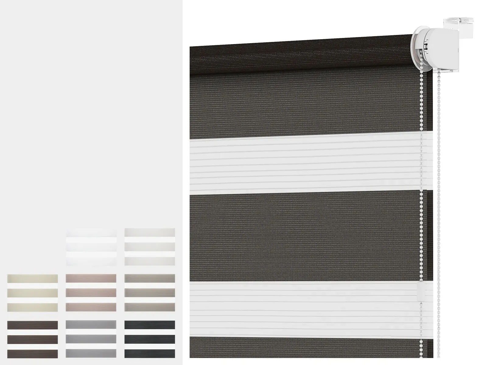 Roleta MINI - deň a noc - látka SUMATRA