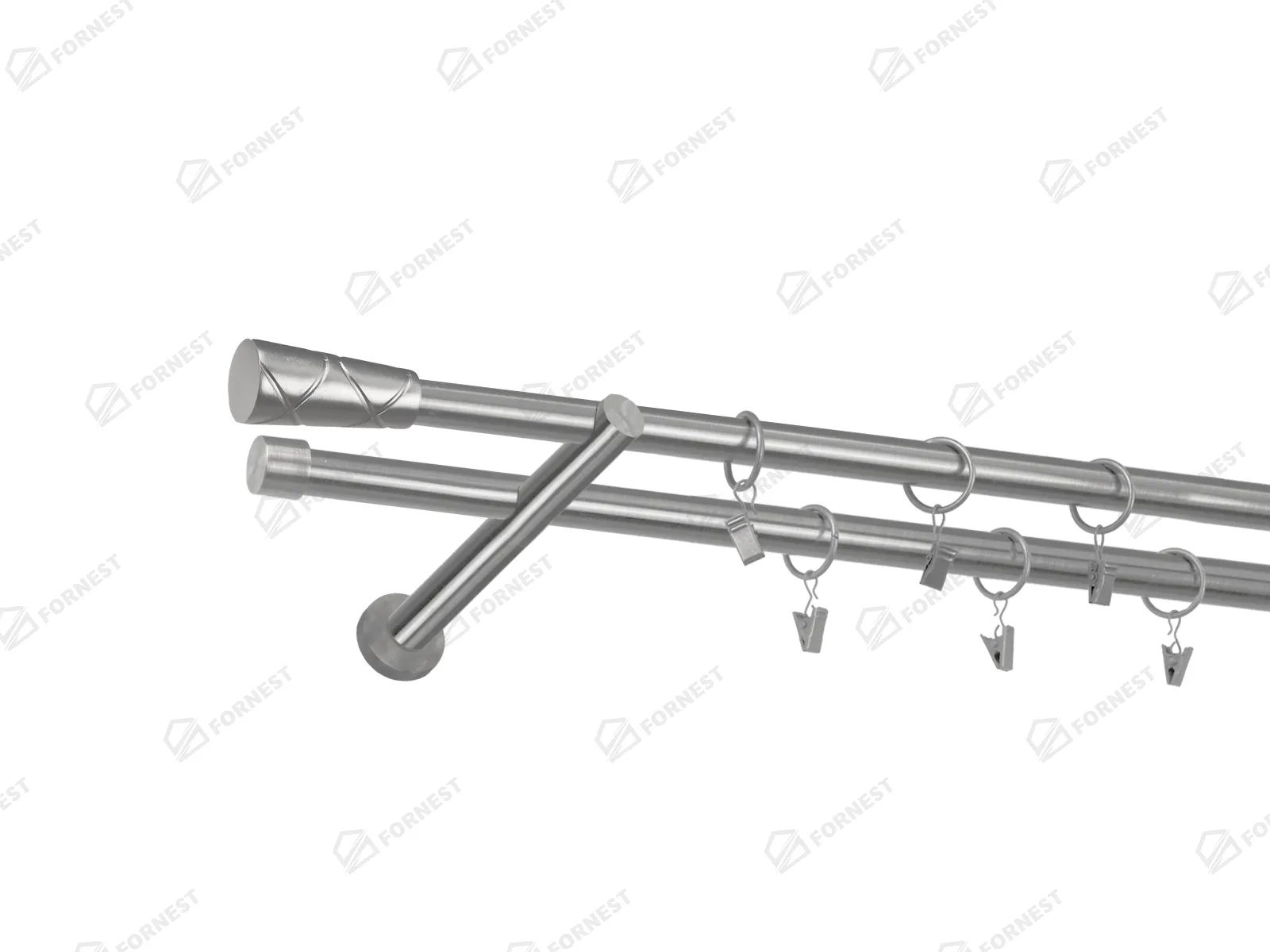 Garniža 19x19mm - 2rady - TRAPEZIUM - satin