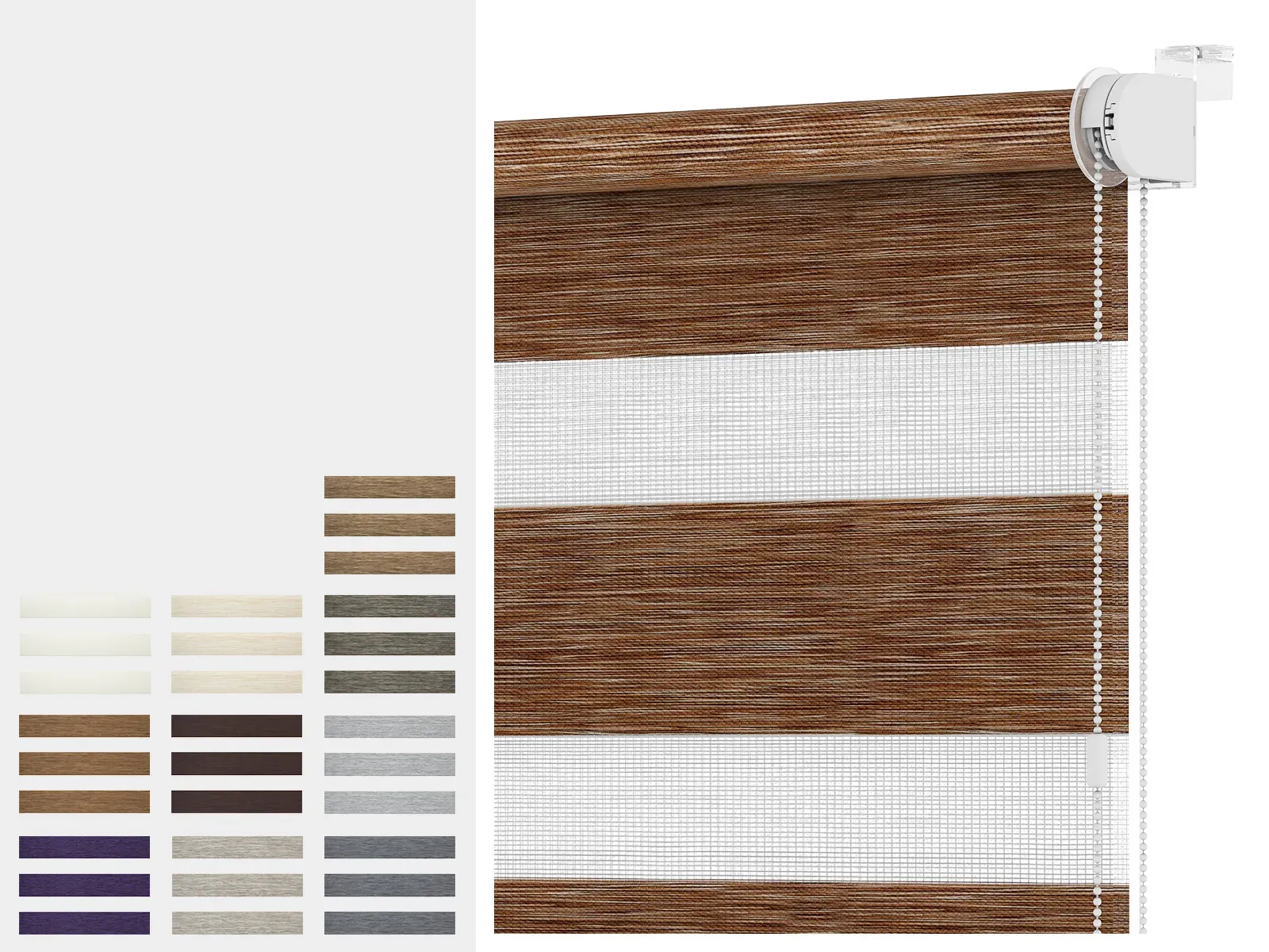 Roleta MINI - deň a noc - látka MAURÍCIUS