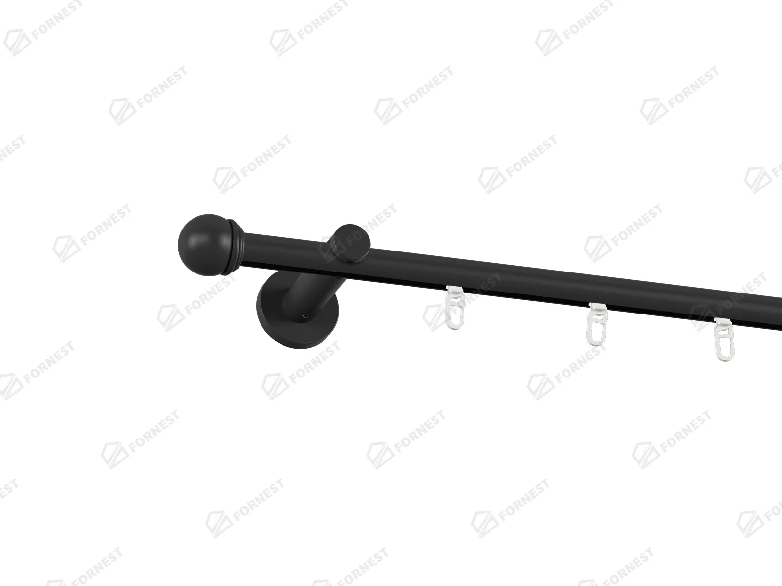 Garniža 19mm drážková tyč - 1rad - TODI MAX - čierna