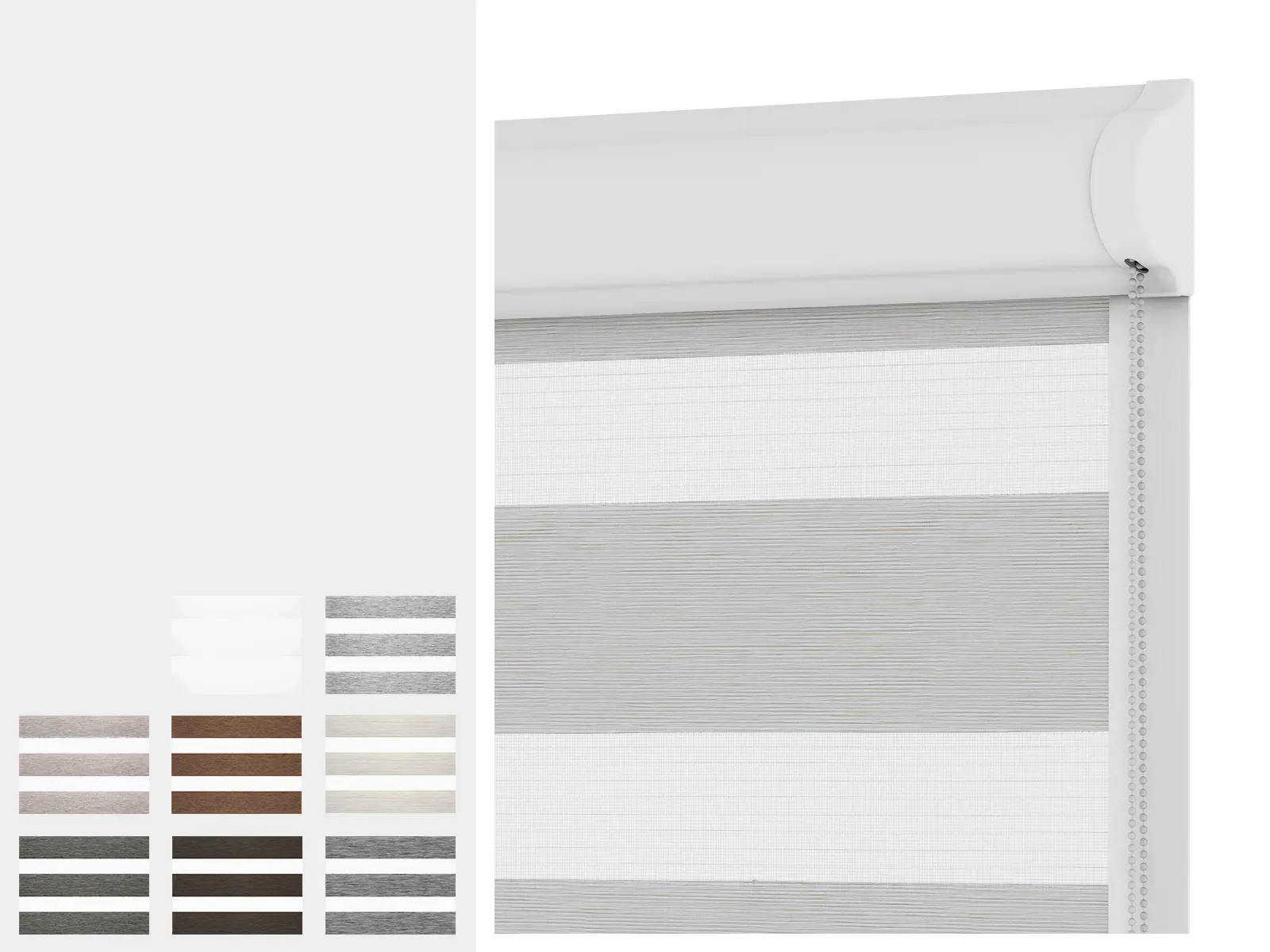 Roleta SWING - deň a noc - látka MALORKA