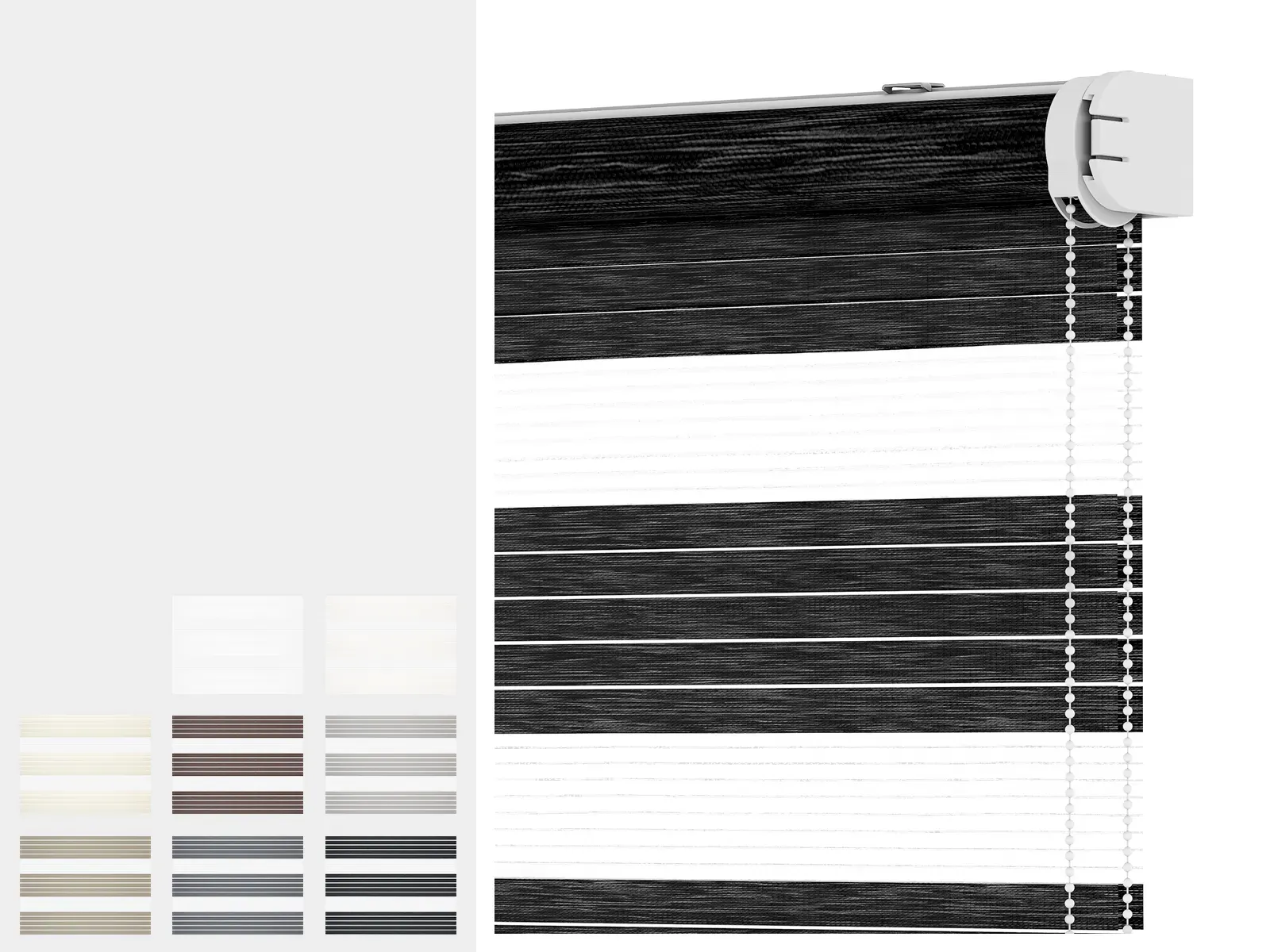 Roleta SOLID M - deň a noc - látka RODOS