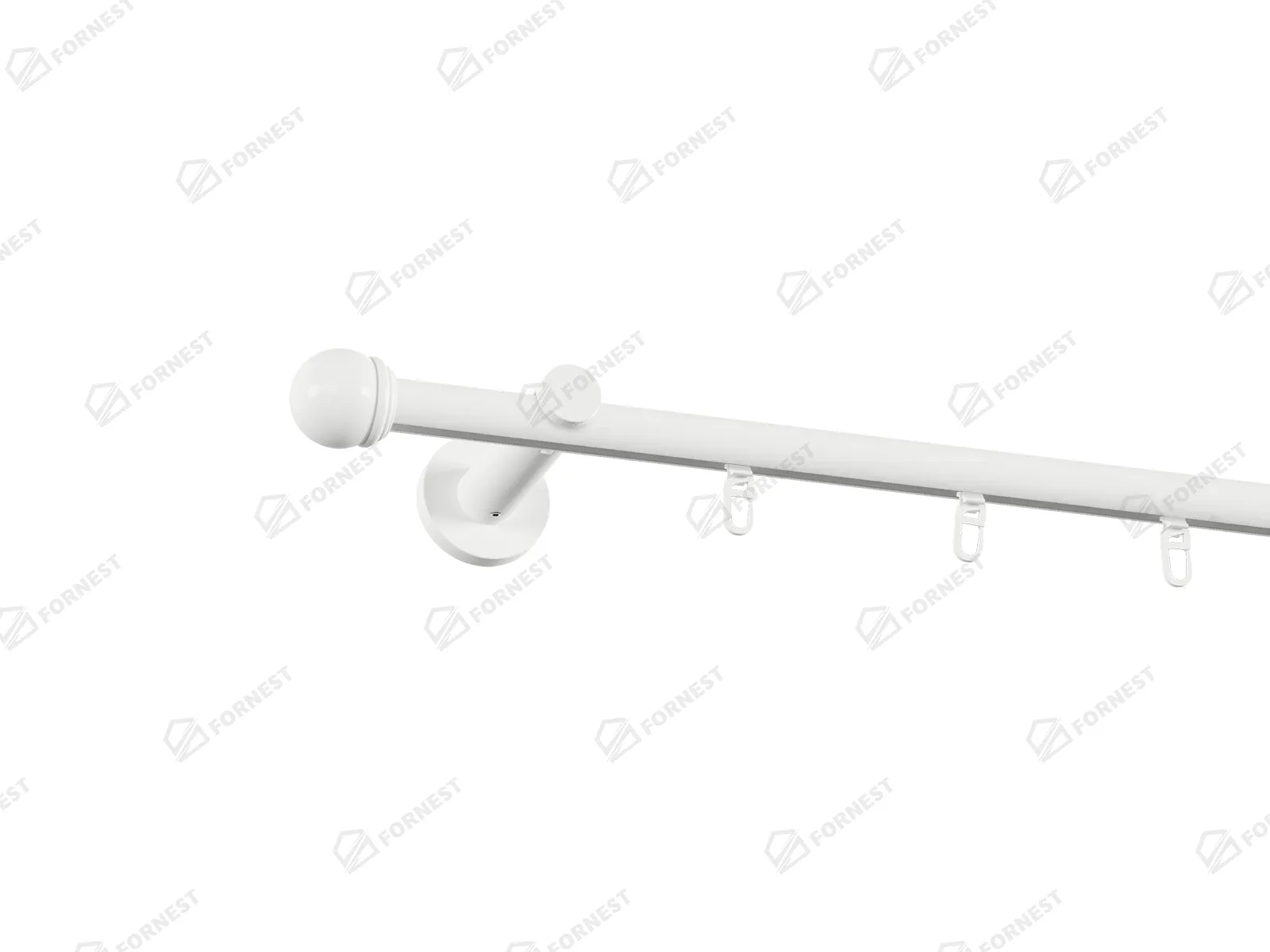 Garniža 19mm drážková tyč - 1rad - TODI MAX - biela