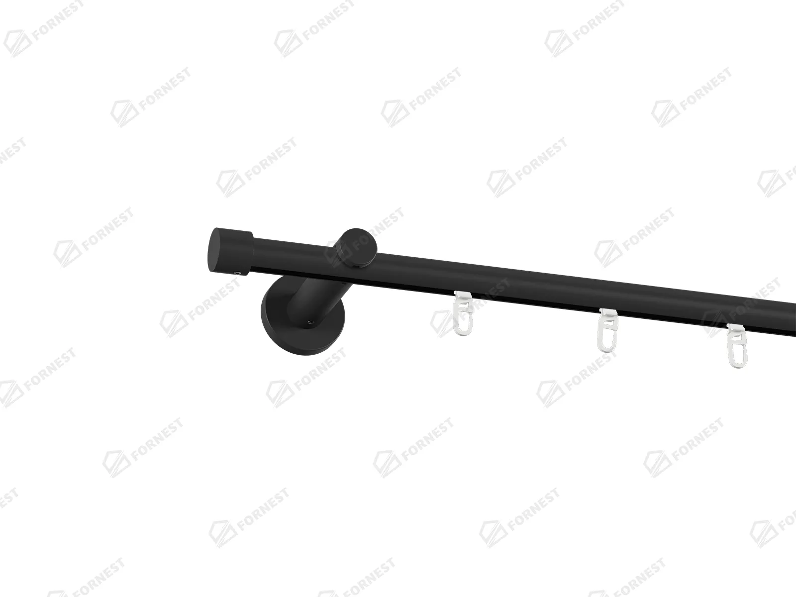 Garniža 19mm drážková tyč - 1rad - PULLO - čierna