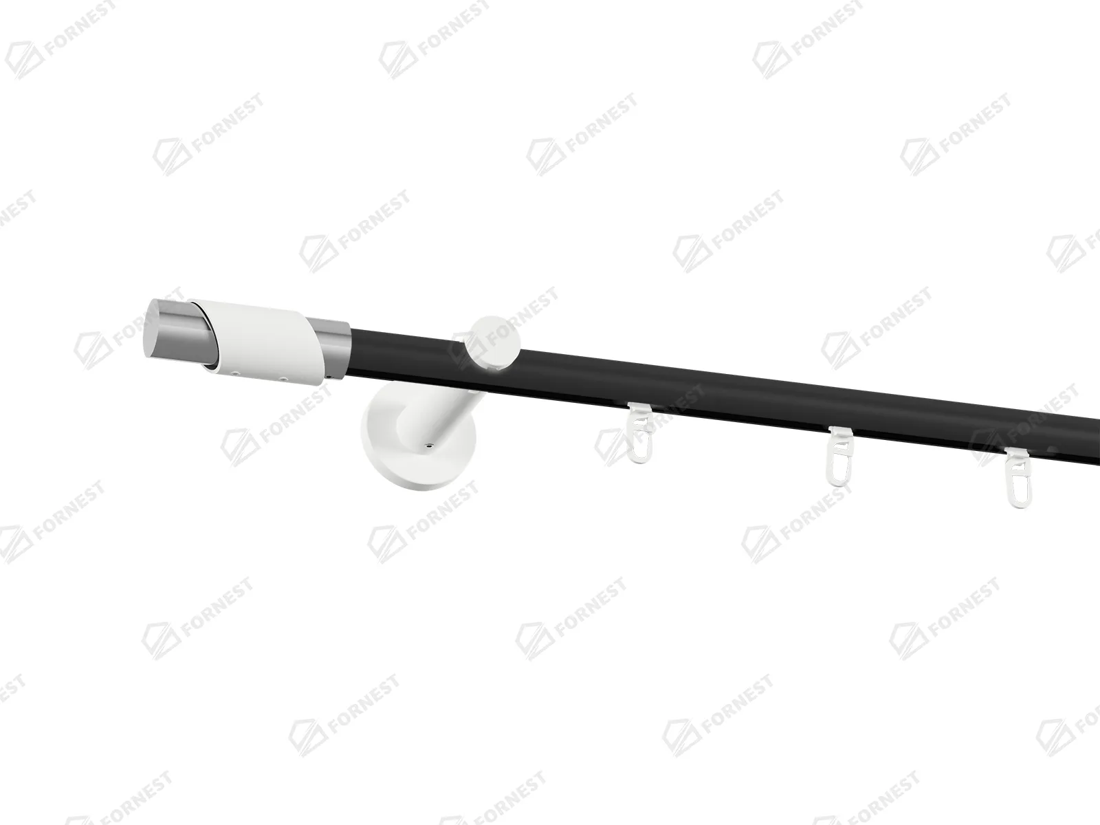 Garniža 19mm drážková tyč - 1rad - PARIS - čierno biela