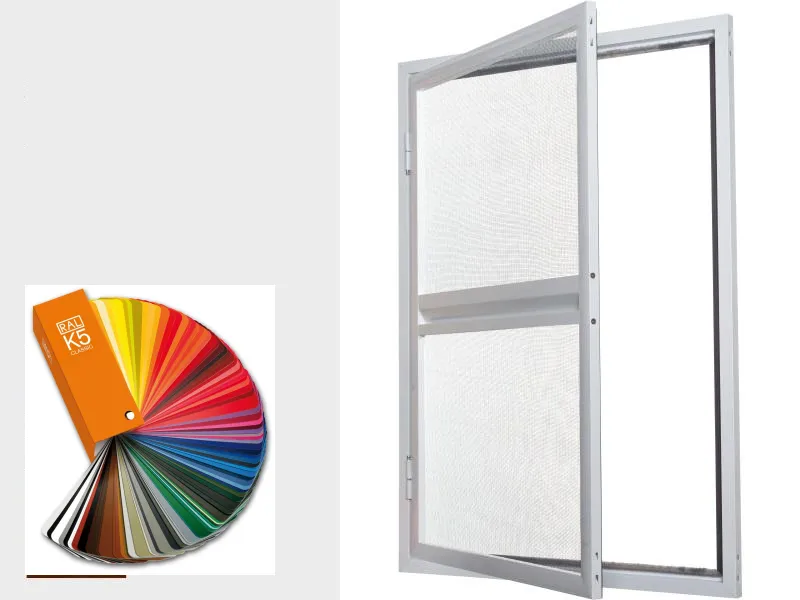 Sieťky na DVERE - pántové v ráme SMART - farby RAL