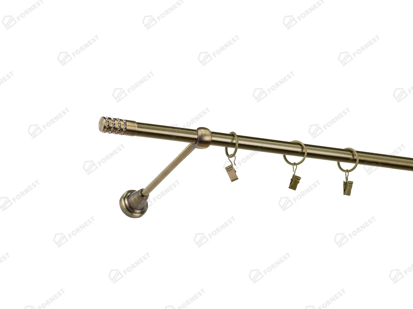 Garniža 16mm - 1rad - CYLINDER CRYSTAL - antik