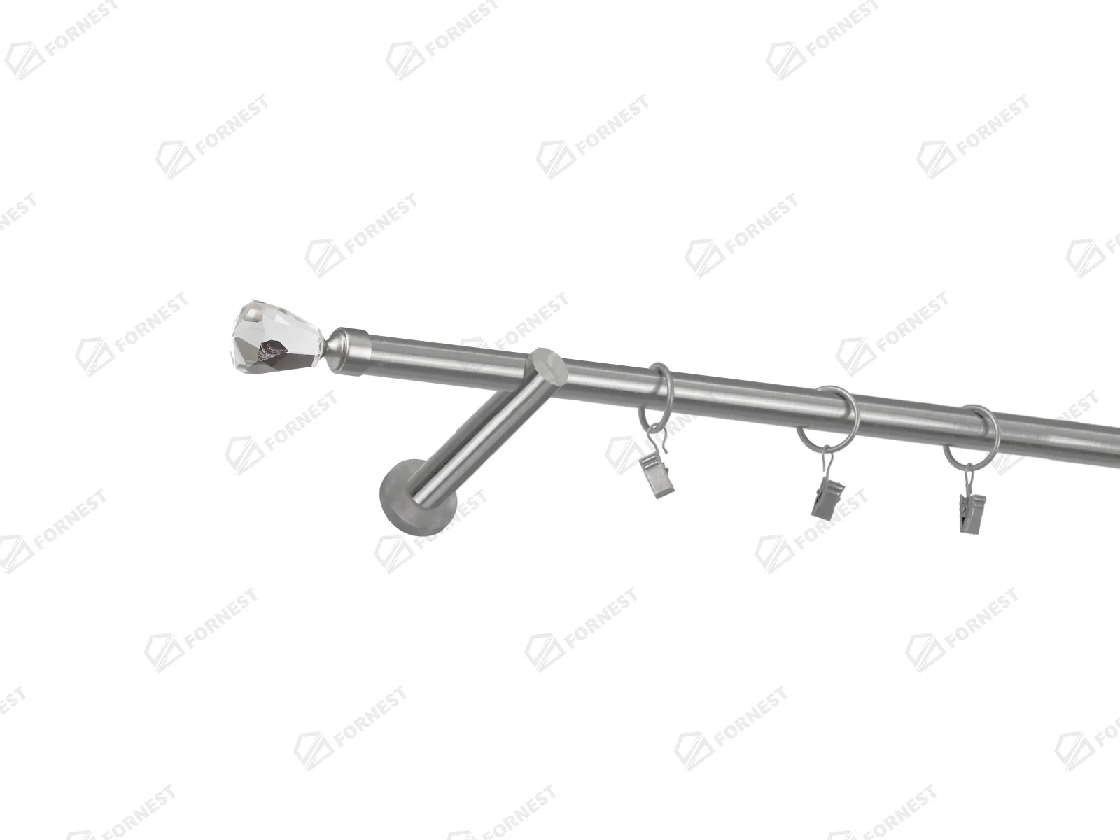 Garniža 19mm - 1rad - CRYSTAL CONE - satin