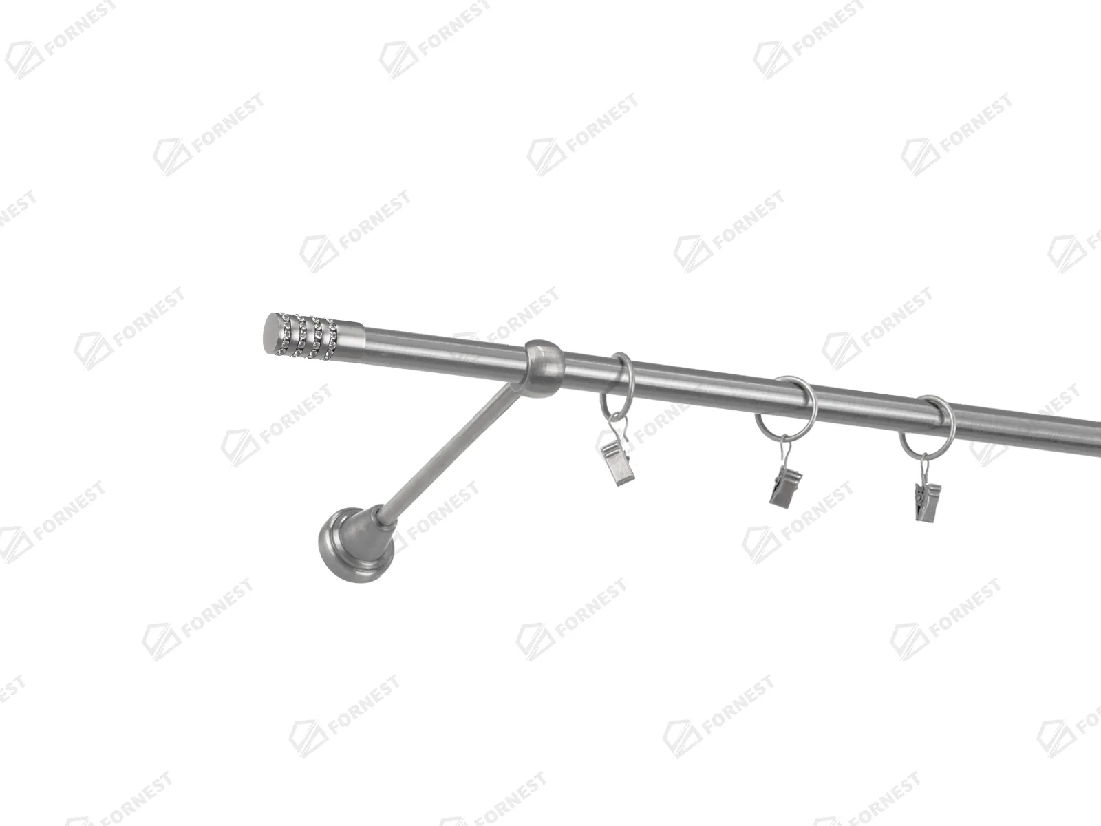 Garniža 16mm - 1rad - CYLINDER CRYSTAL - satin