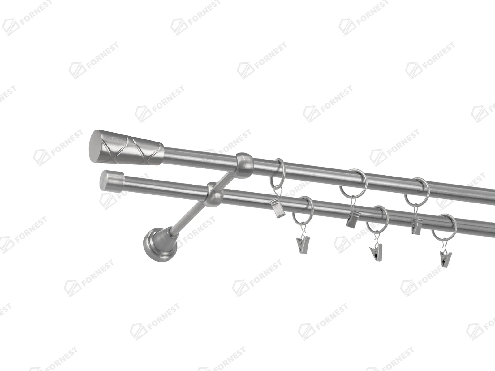 Garniža 16x16mm - 2rady - TRAPEZIUM - satin