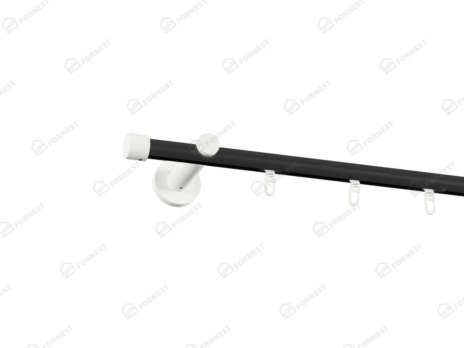 Garniža 19mm drážková tyč - 1rad - PULLO - čierno biela