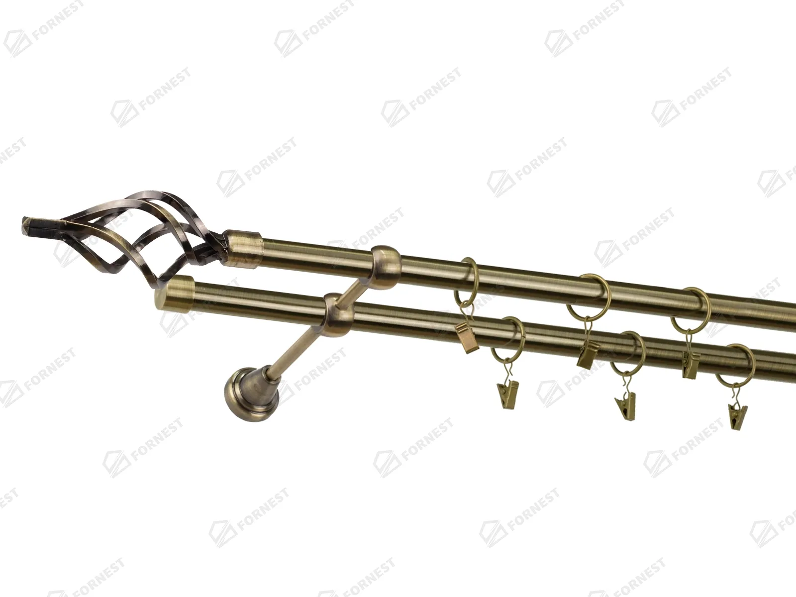 Garniža 19x19mm - 2rady - GUĽA AZUR - antik