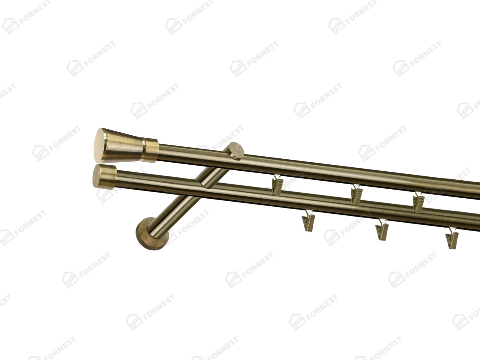 Garniža 19x19mm - drážková tyč - 2rady - RIMINY - antik