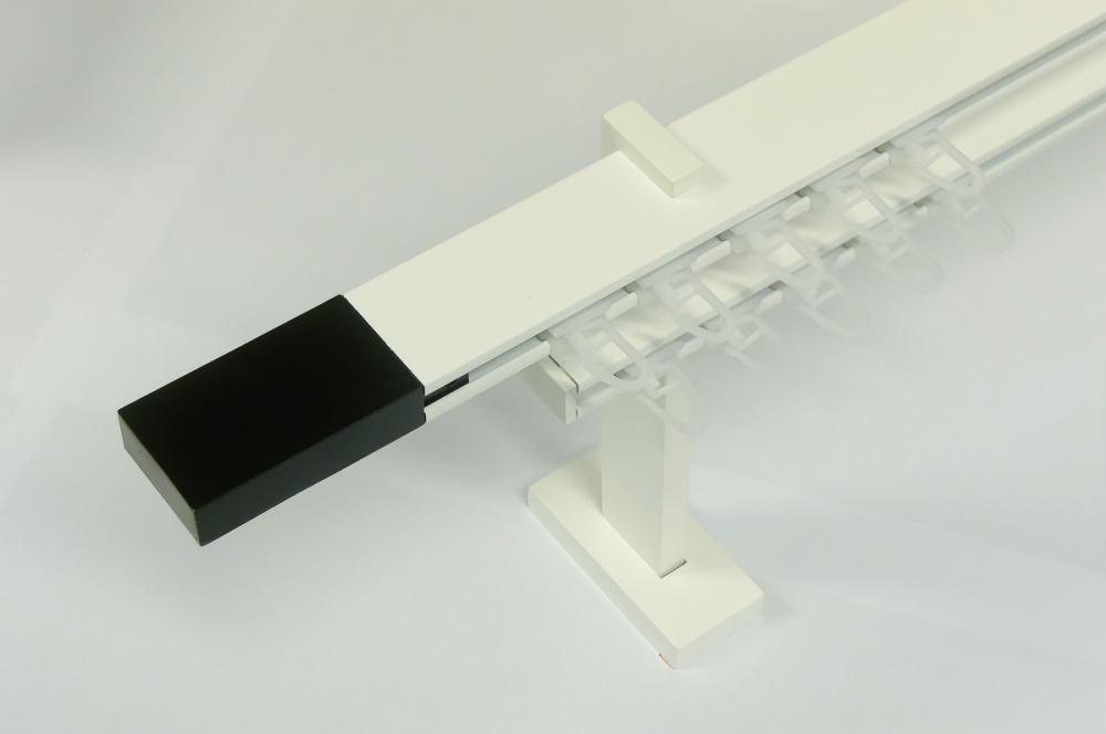 Garniža SQUARE LINE biela 2dr. - kon. čierna LINE