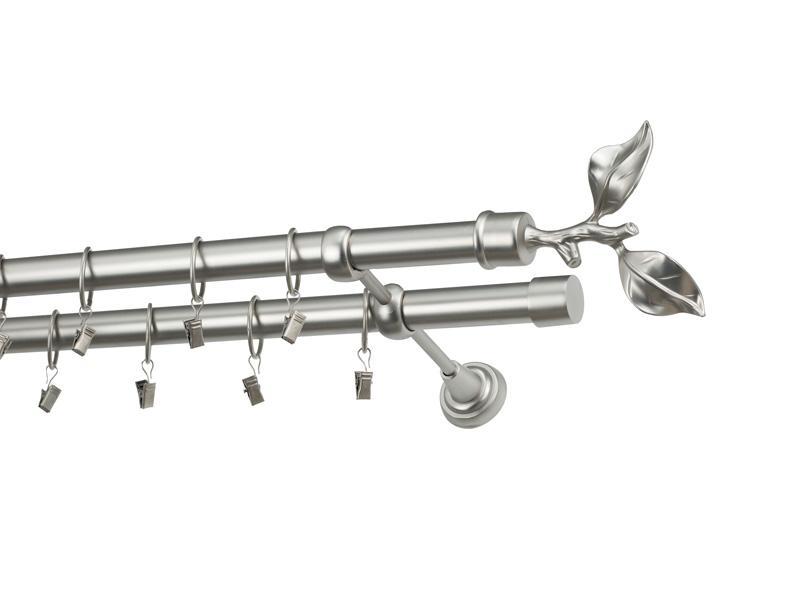 Garniža 25x25mm - 2rady - LIST ROSE - satin