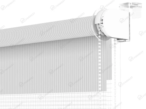 Roleta MINI - deň a noc - látka Bahama 1821 - svetlo sivá 3